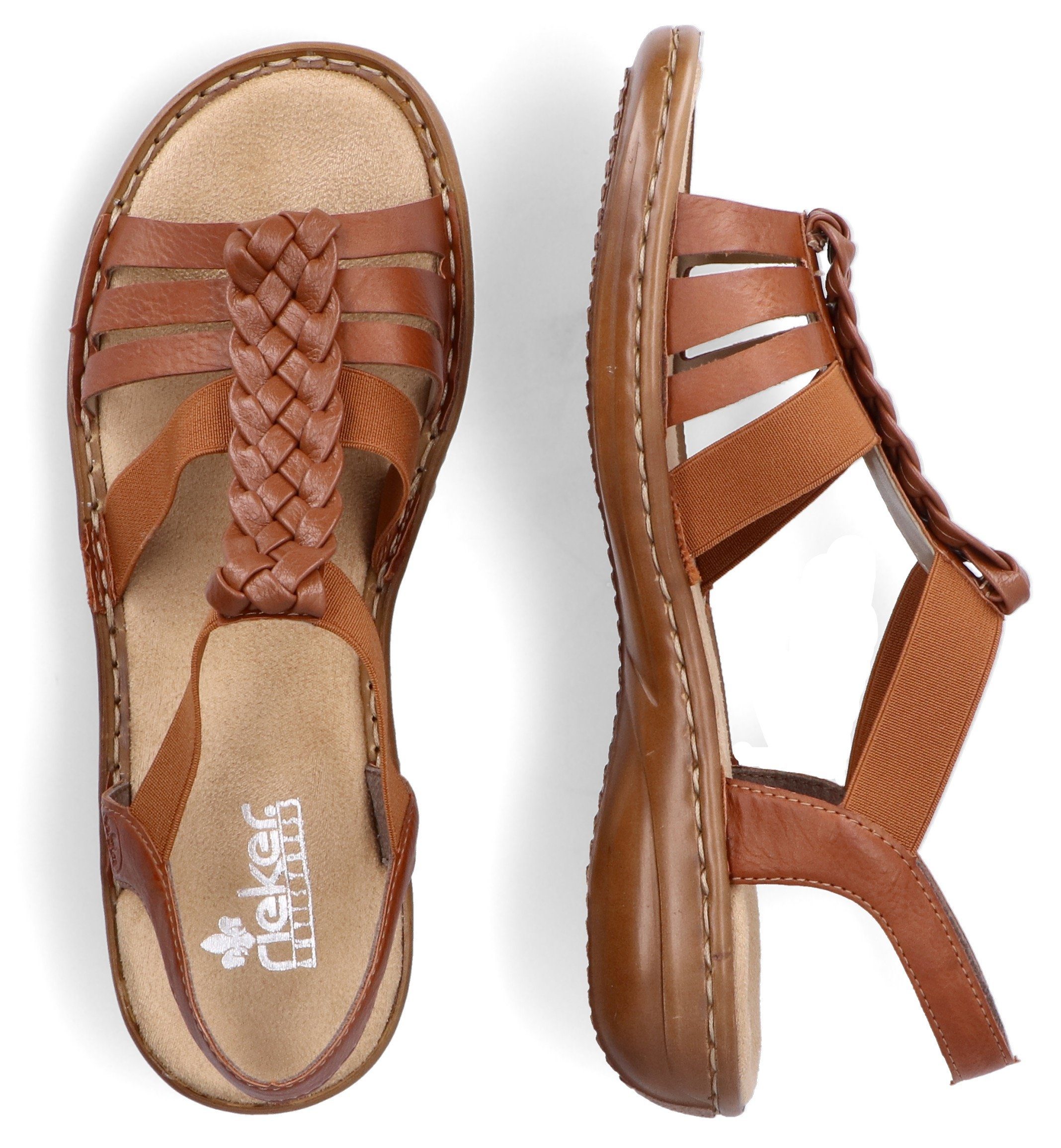 Rieker Sandalen zomerschoen, sandaal, sleehak, met stretchbanden