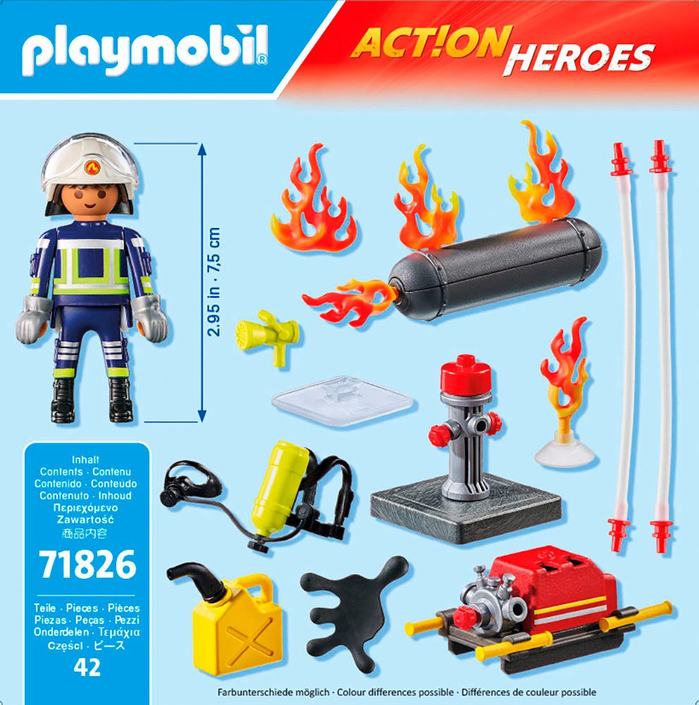 Playmobil® Constructie-speelset Löschung eines Gastanks (71826), Playmobil Action Heroes (42-delig)