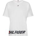 tommy sport t-shirt met tommy hilfiger sport linear-logo wit