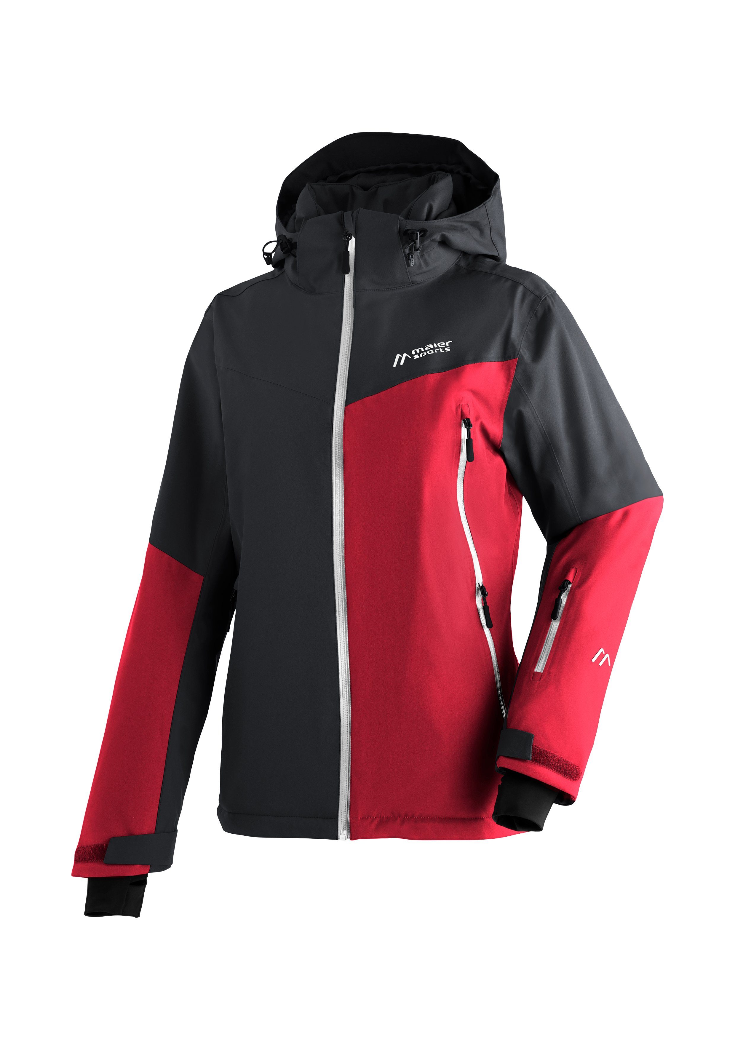 Maier Sports Ski-jack Nuria Dames winterjas, wind- en waterdicht, 3 ritszakken, regular fit dames jassen maat 40 zwart
