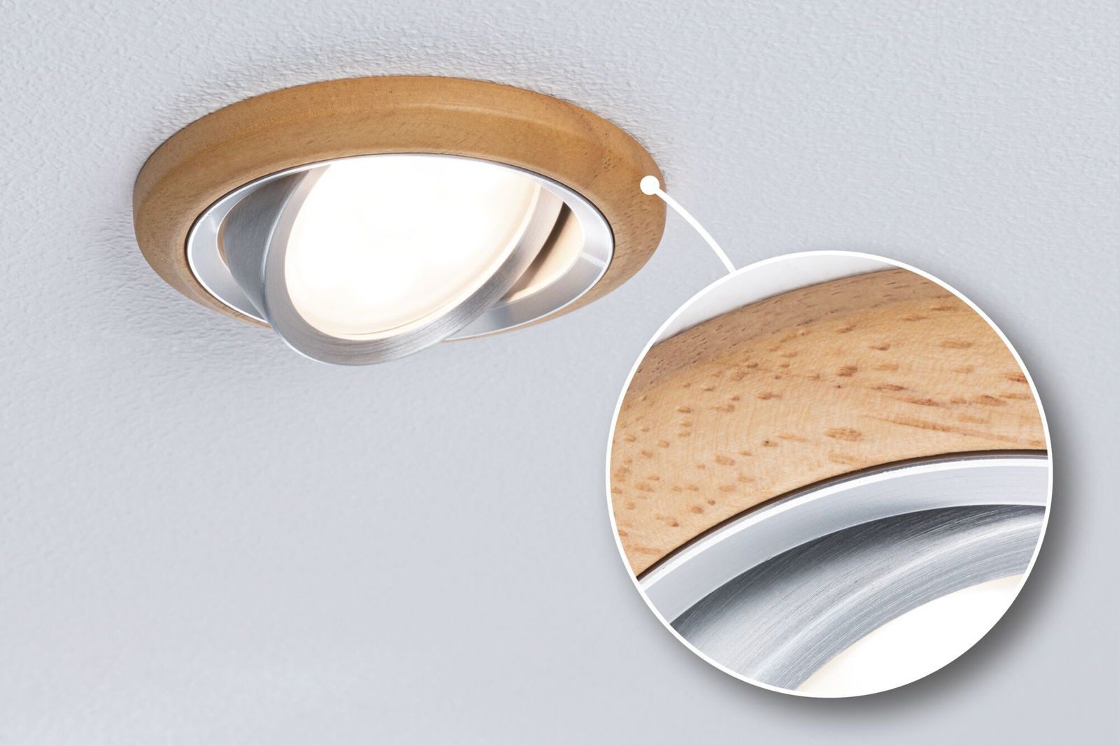 Paulmann Ledinbouwlamp LED inbouwlamp Lanati enkelspot 6W 470lm 230V 2700K (1 stuk)
