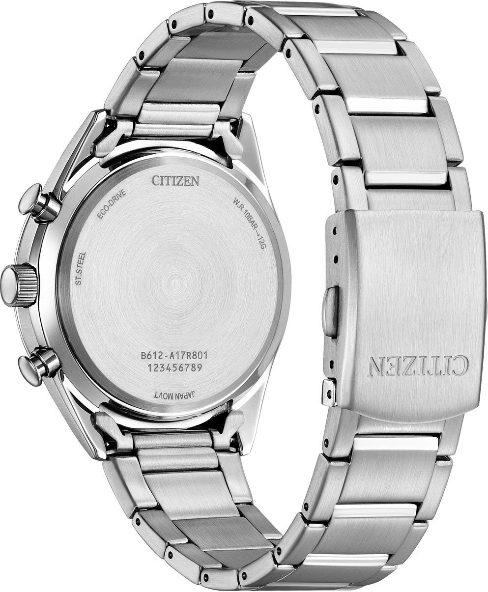 Citizen Chronograaf Polshorloge, herenhorloge, solar, stopwatchfunctie, roestvrijstalen band