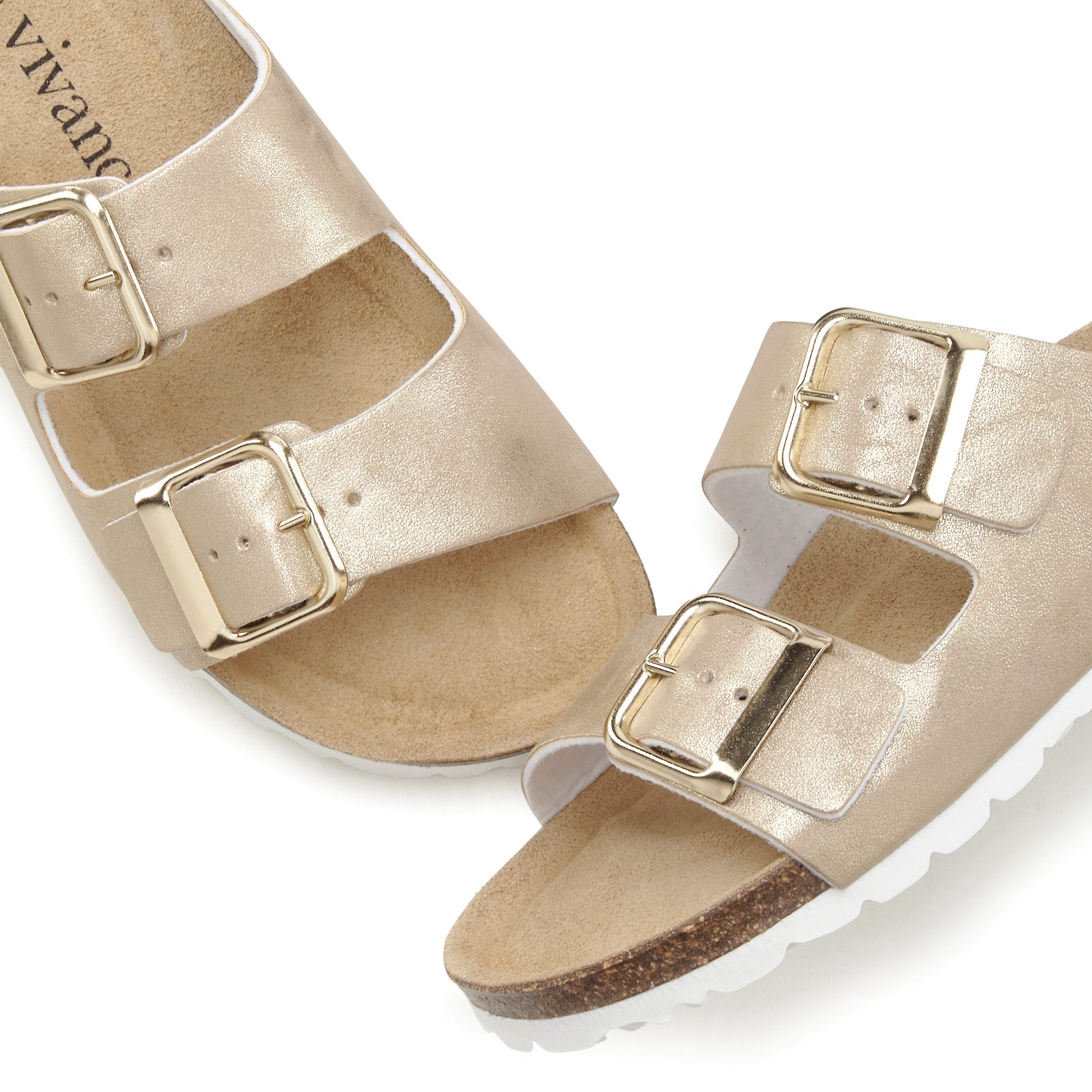 Vivance Slippers Mule, Sandalen, open schoen Mule, sandaal, open schoen met zachte binnenzool en kurkvoetbed