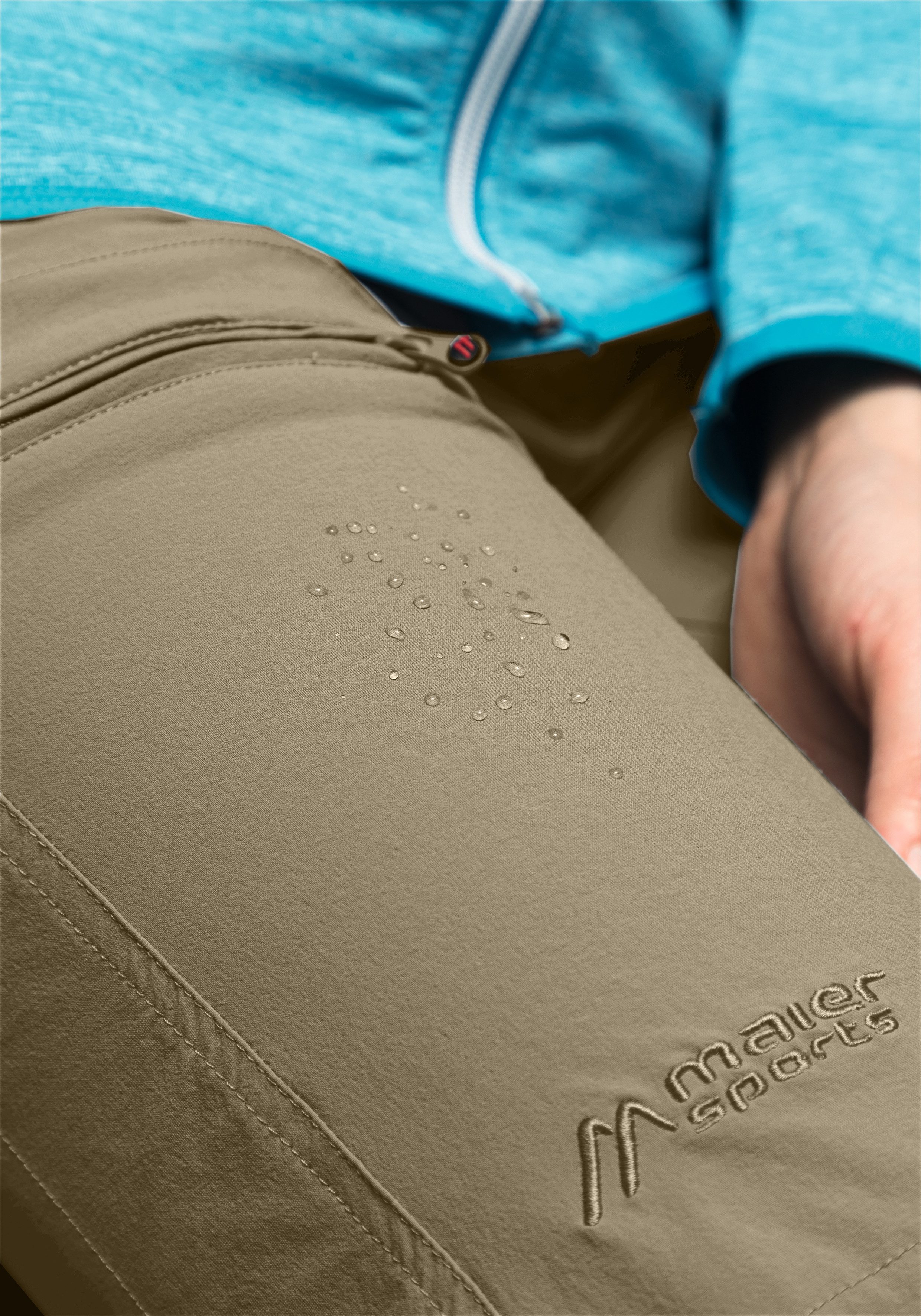 Maier Sports Functionele broek Lulaka Dames wandelbroek, ventilerende outdoorbroek met oprolfunctie