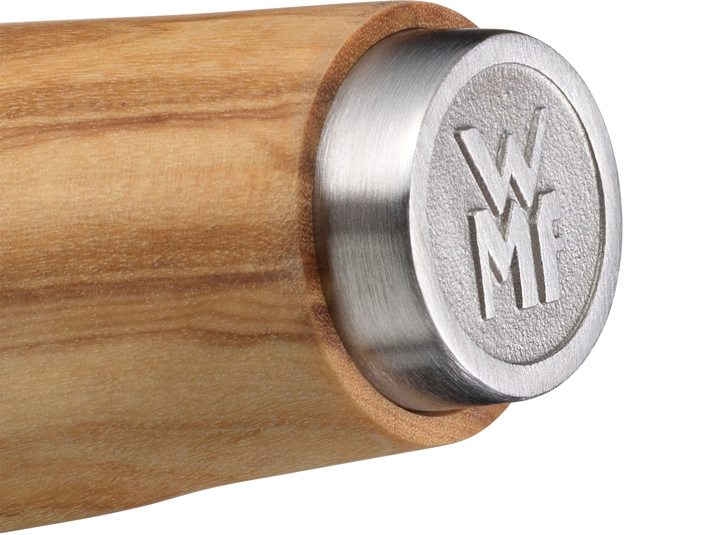 WMF Messenblok Grand Wood 6-delig, olijfhouten handvaten, speciaal snijstaal, perfect uitgebalanceerd (set, 6-delig)