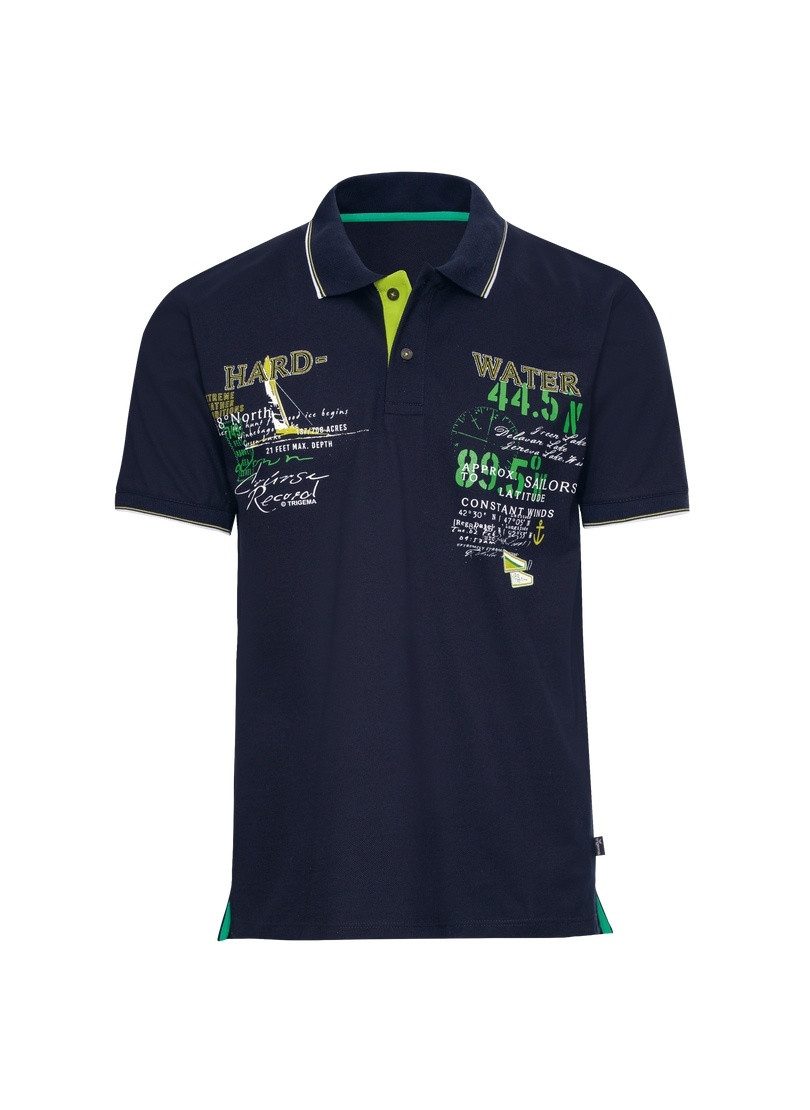 Trigema Poloshirt TRIGEMA poloshirt met maritiem printmotief (1-delig)