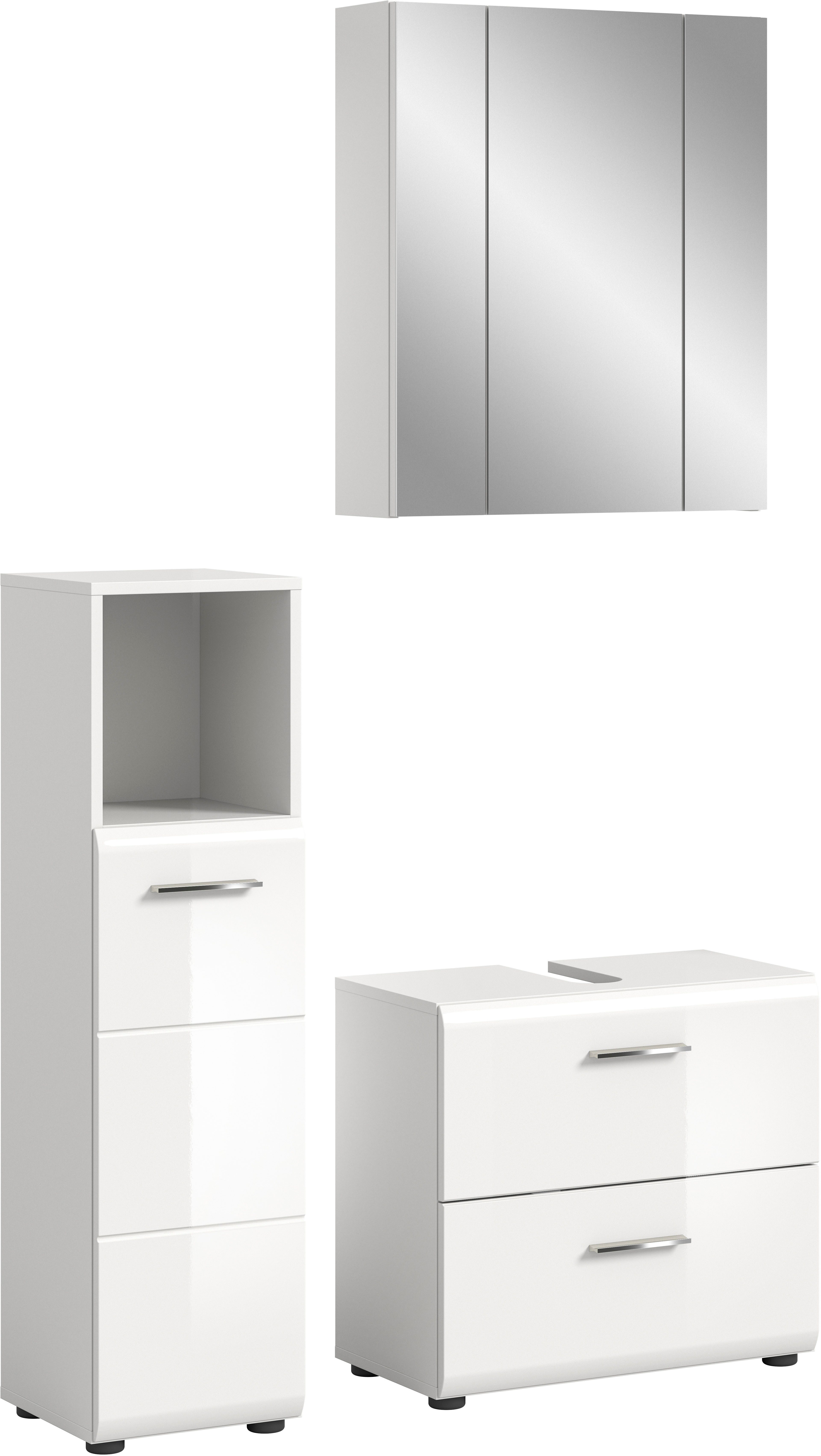 INOSIGN Badmeubelset FLORENZ, TOPSELLER!, 3-delige badcombinatie, hoogwaardige MDF-front