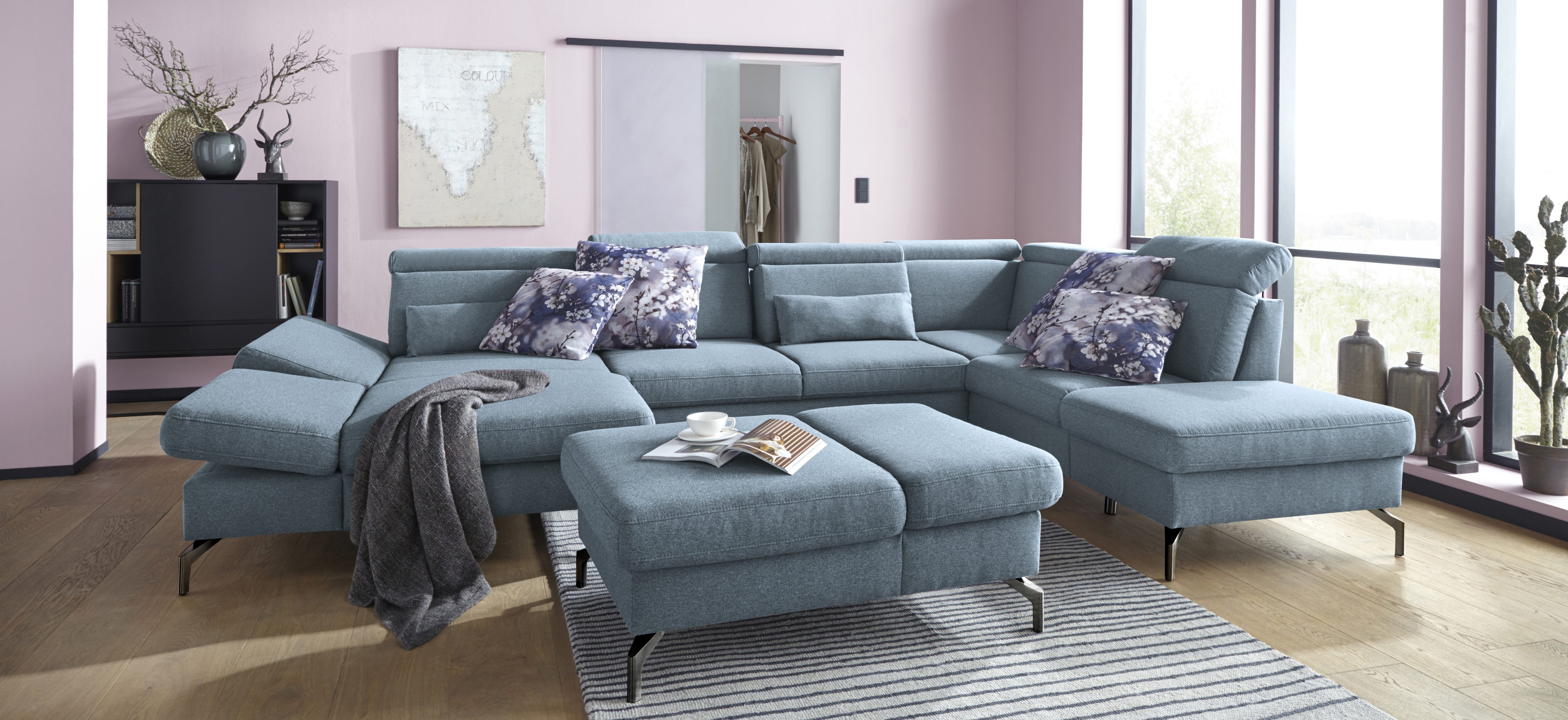 sit&more Hocker Brisbane Poothoogte 15 cm, met binnenvering en inklapfunctie