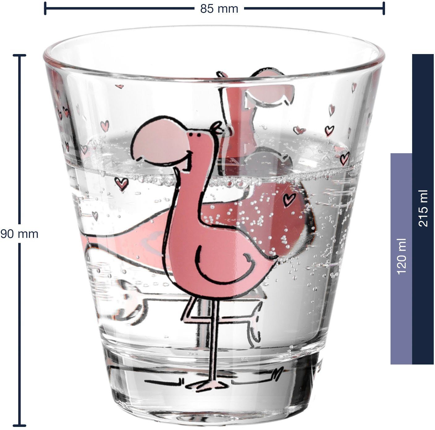 LEONARDO Kinderbeker BAMBINI flamingo (set, 6-delig)