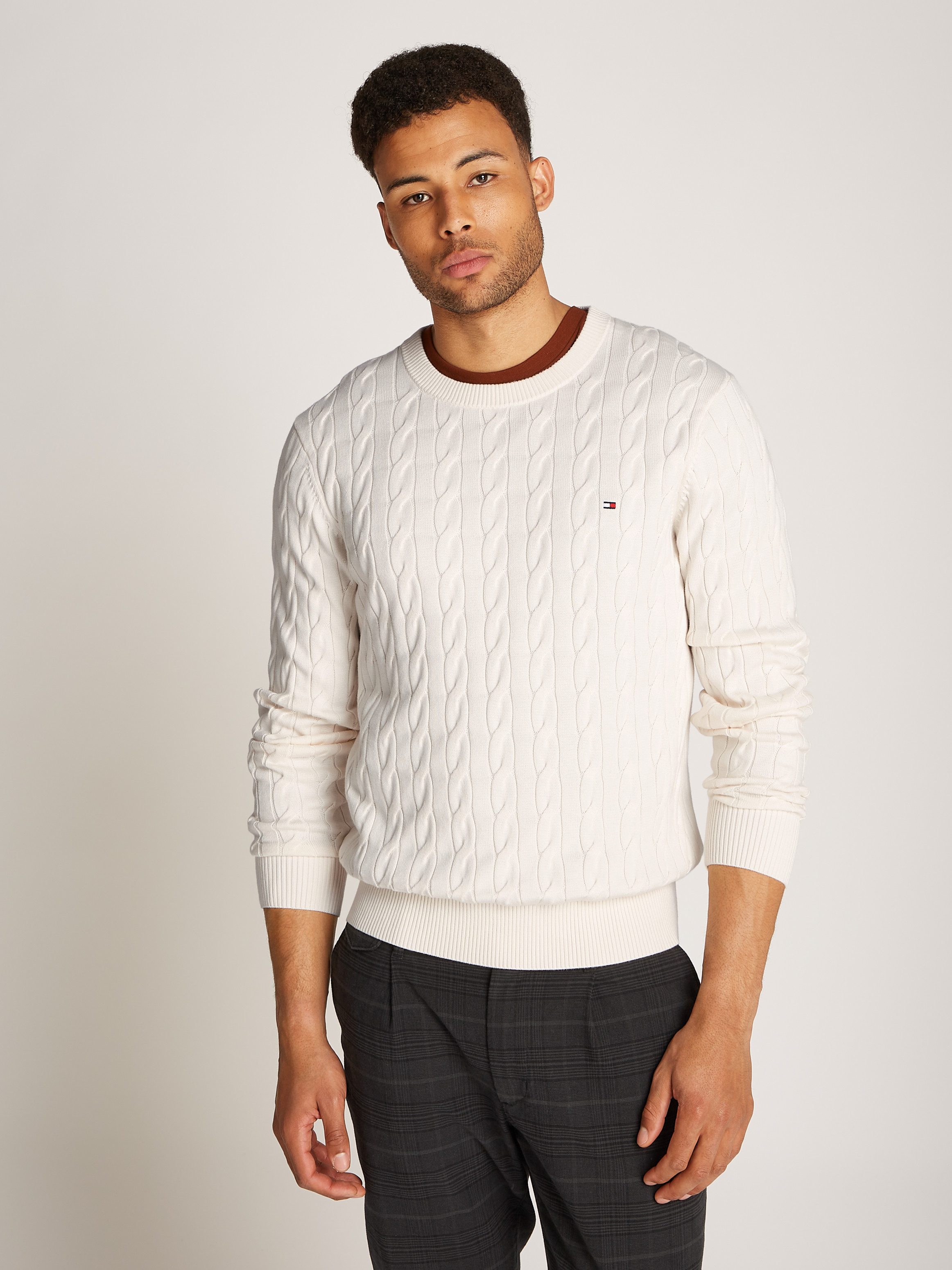 Tommy Hilfiger Gebreide trui CLASSIC CABLE CREW NECK