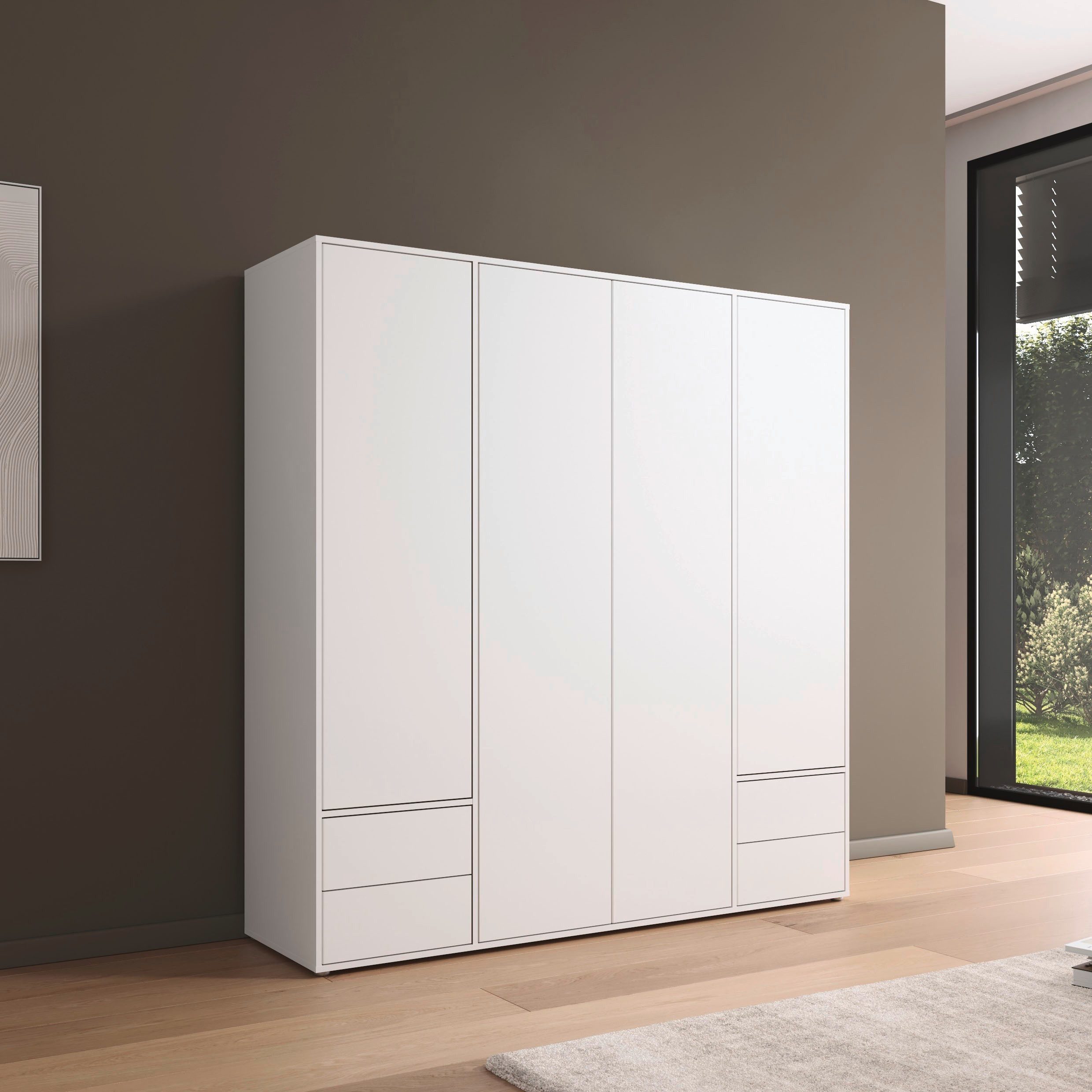 rauch Draaideurkast Kledingkast Kast Garderobe Wasmand NABILA veel Opbergruimte met 2 lades en push-to-open functie topseller made in germany