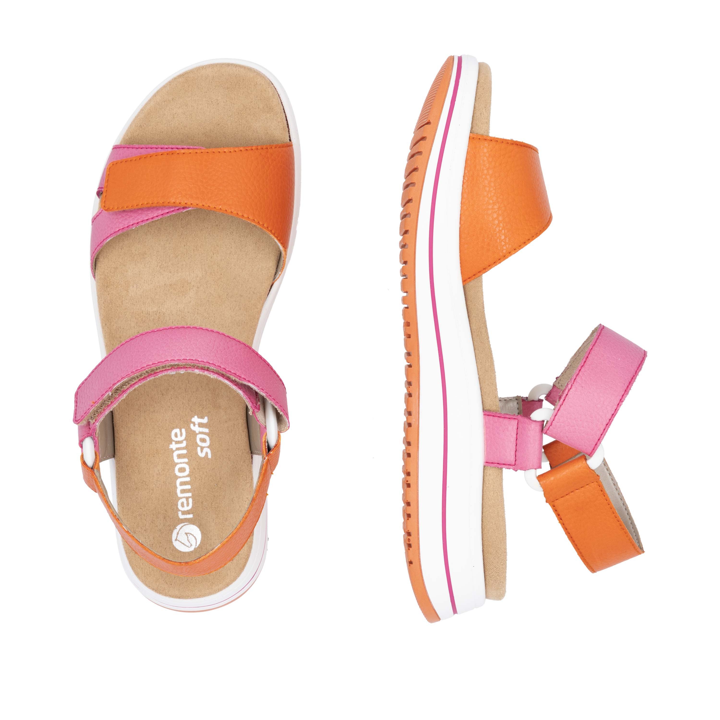 Remonte Sandalen Elisabeth Hurley-Collection , sleehak, klittenbandschoen, sandaal met plateauschoen