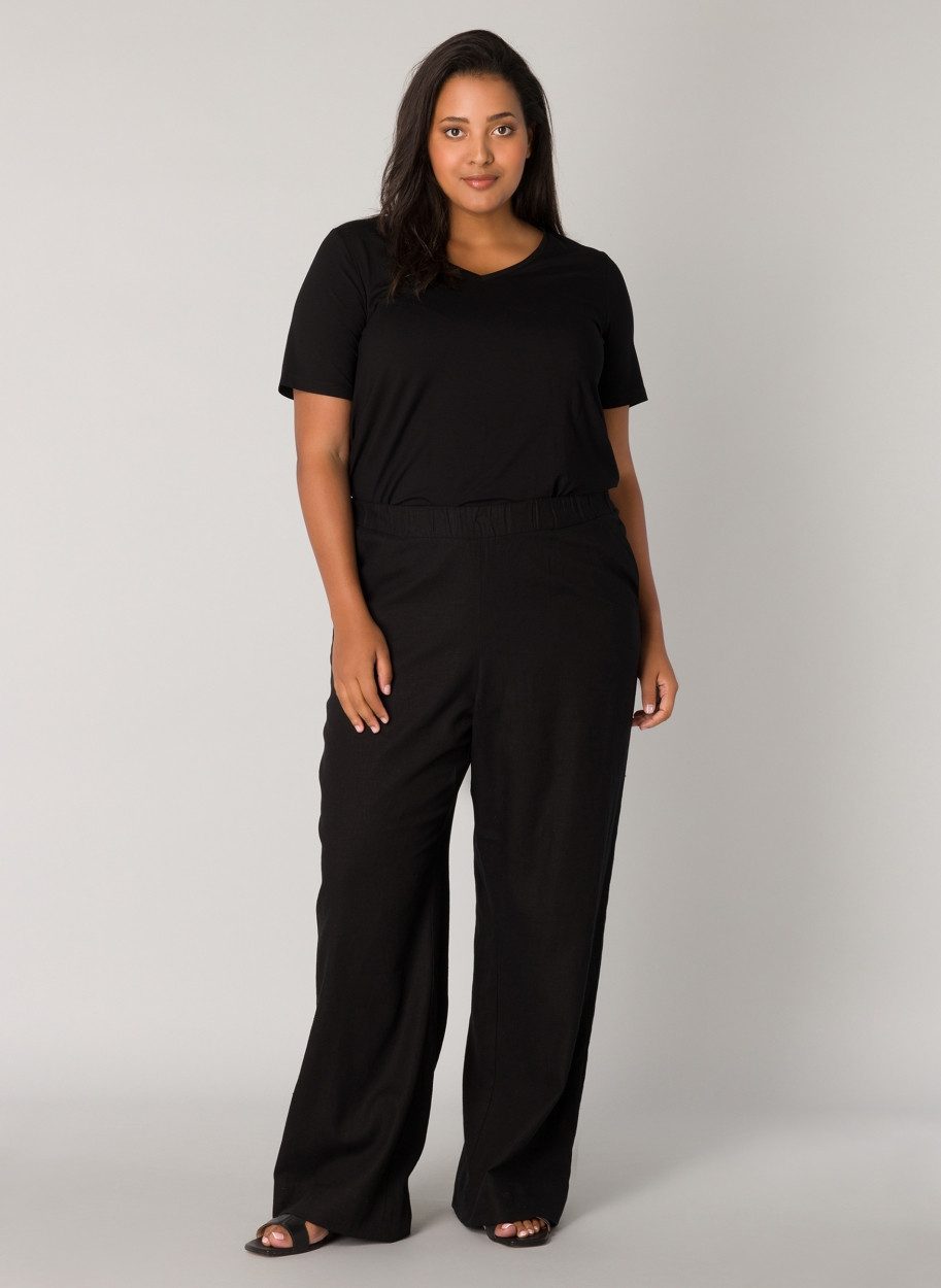 Base Level Curvy Linnen broek Yula