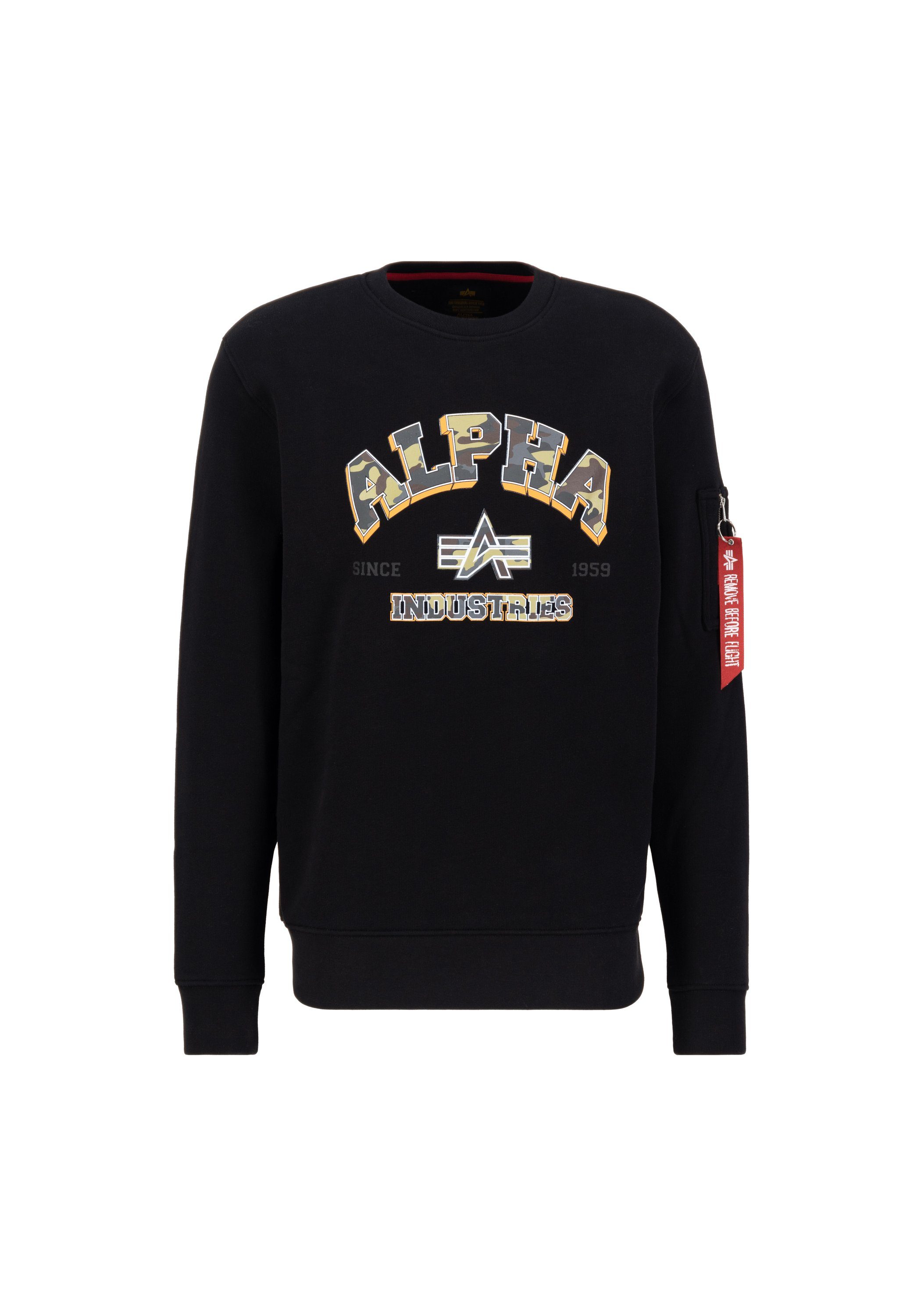 Alpha Industries Sweater Men Sweatshirts College Camo Sweater