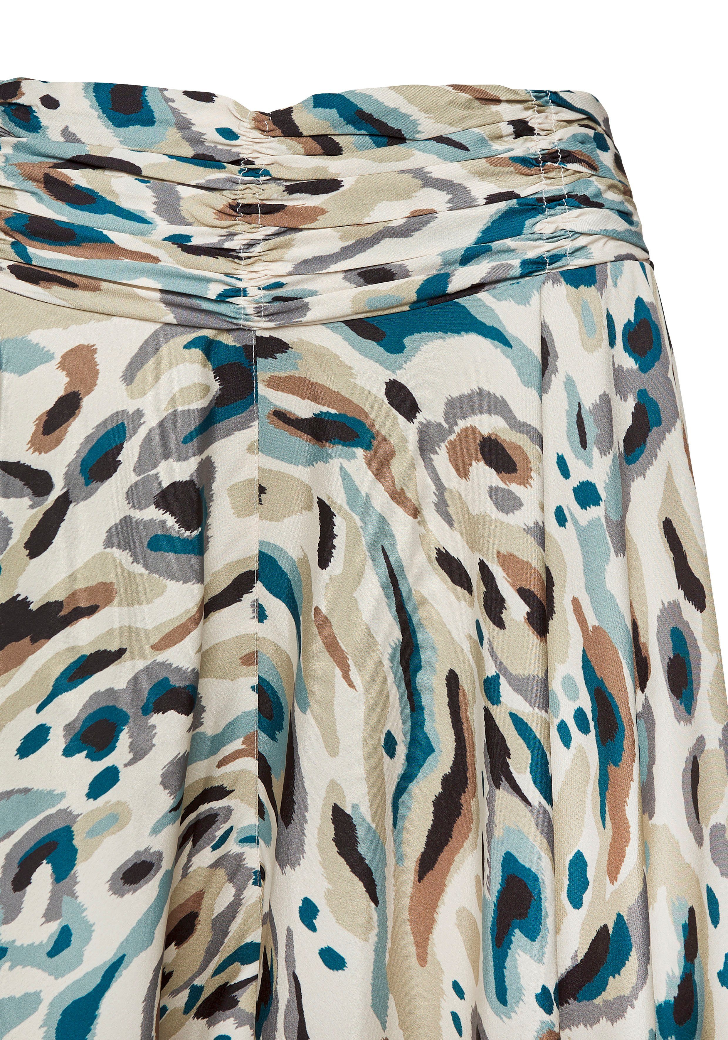 Lascana Broekrok met all-over print culotte stijl extra wijde pijpen