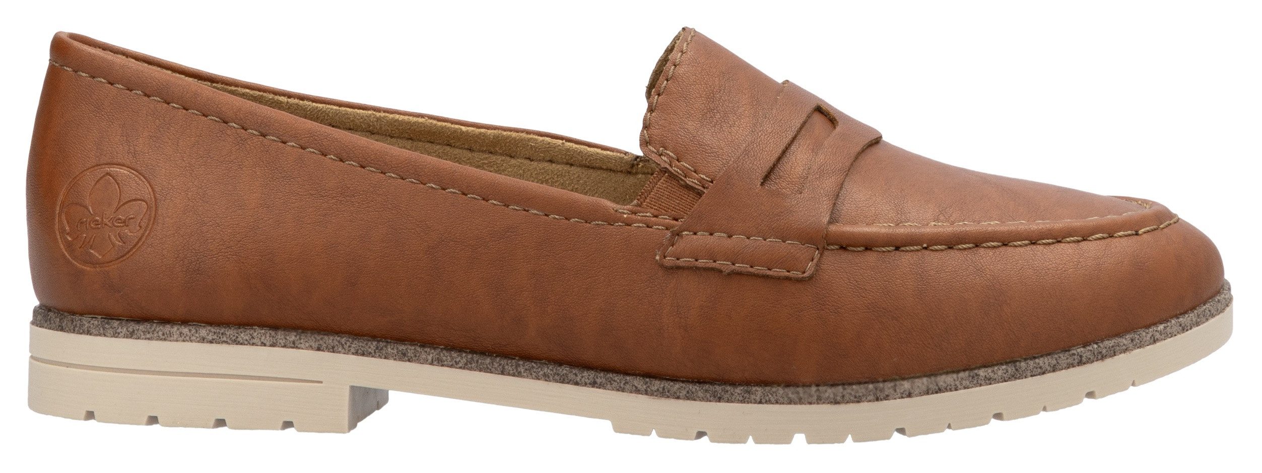Rieker Instappers Business slipper, mocassin, instapschoen met geprofileerde loopzool