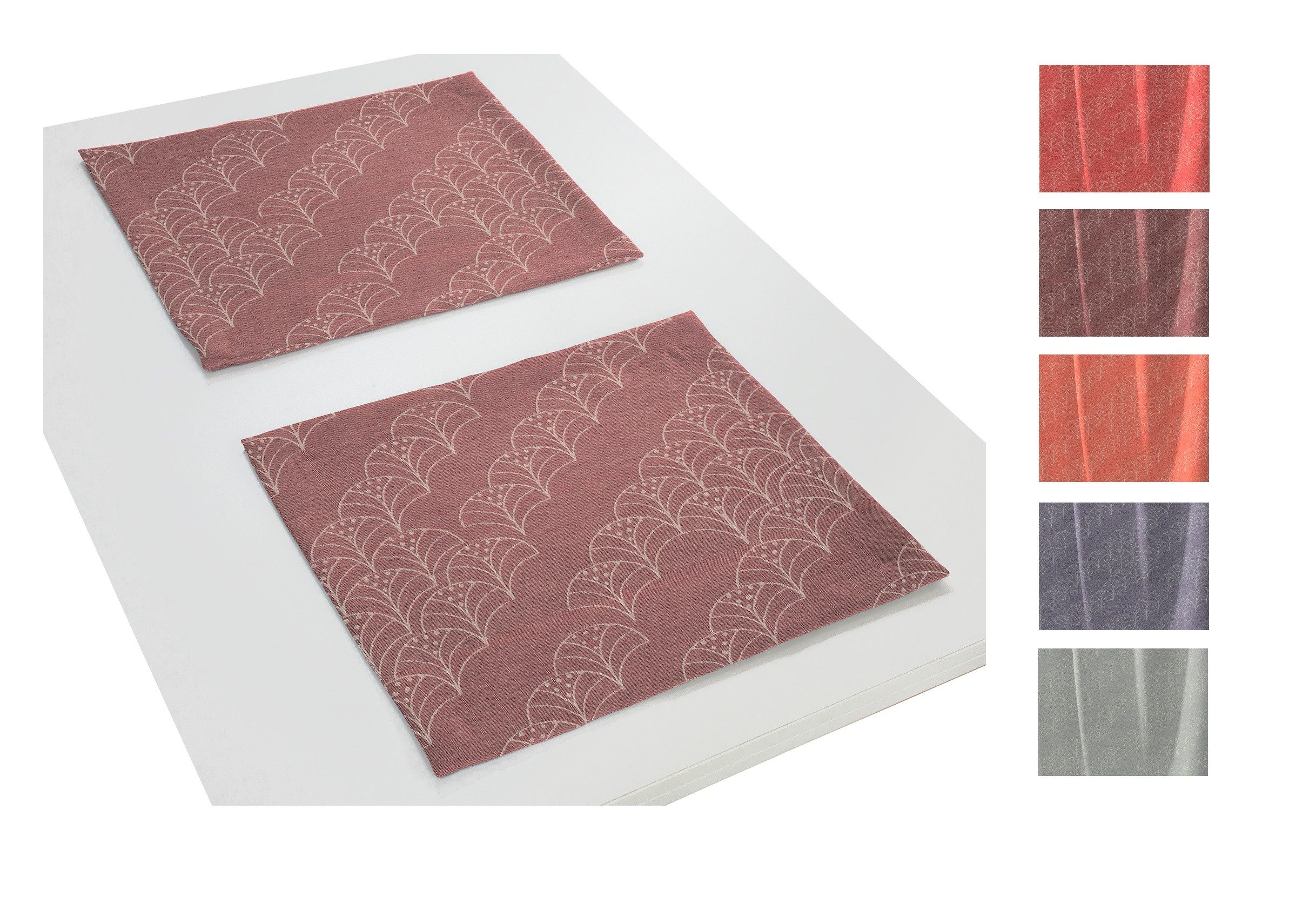 Adam Set placemats Argentinian Criolla Light GOTS organic, gecertificeerd door CERES 0242, Made in Germany (2 stuks)