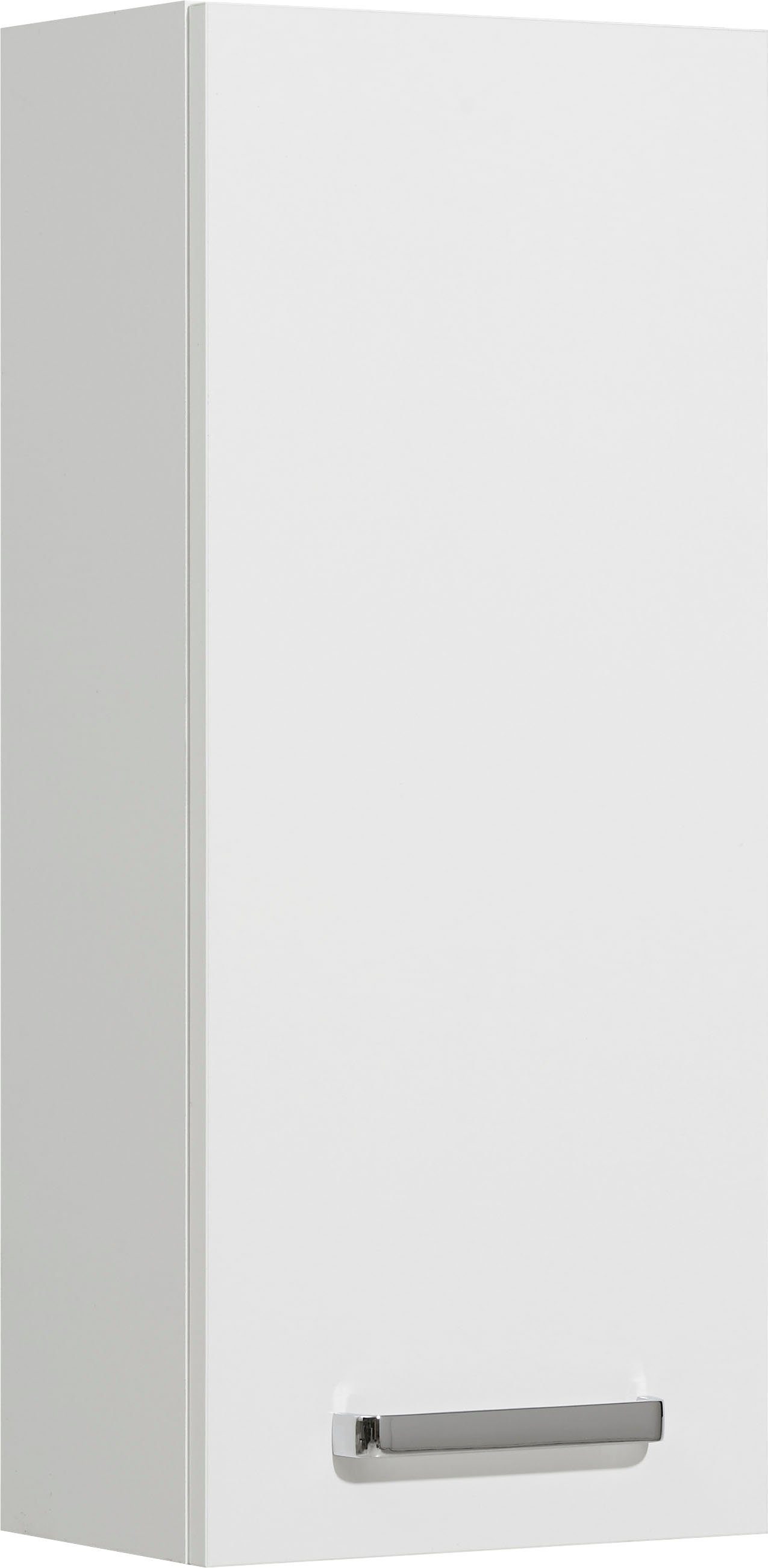 Saphir Hangend kastje Quickset wand-badkast 25 cm breed met 1 deur en 2 legplanken Badkamer-hangend kastje inclusief deurdemper, grepen in glanzend
