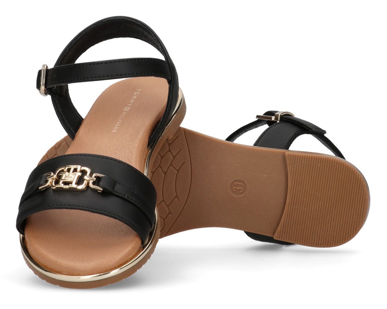 Tommy Hilfiger Sandalen , glitter-sandaal, sandaal met sierelement