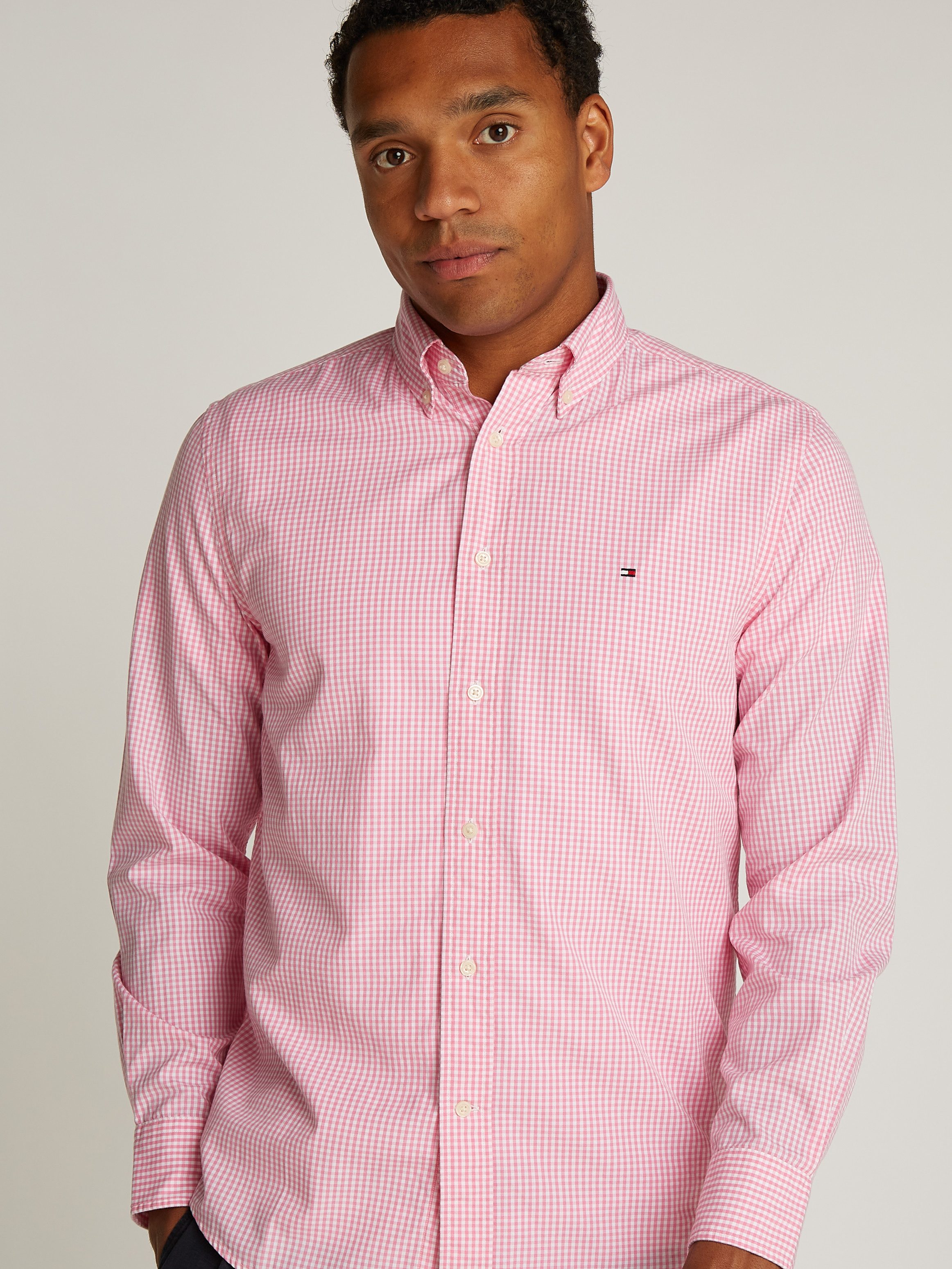 Tommy Hilfiger Businessoverhemd FLEX POPLIN GINGHAM RF SHIRT