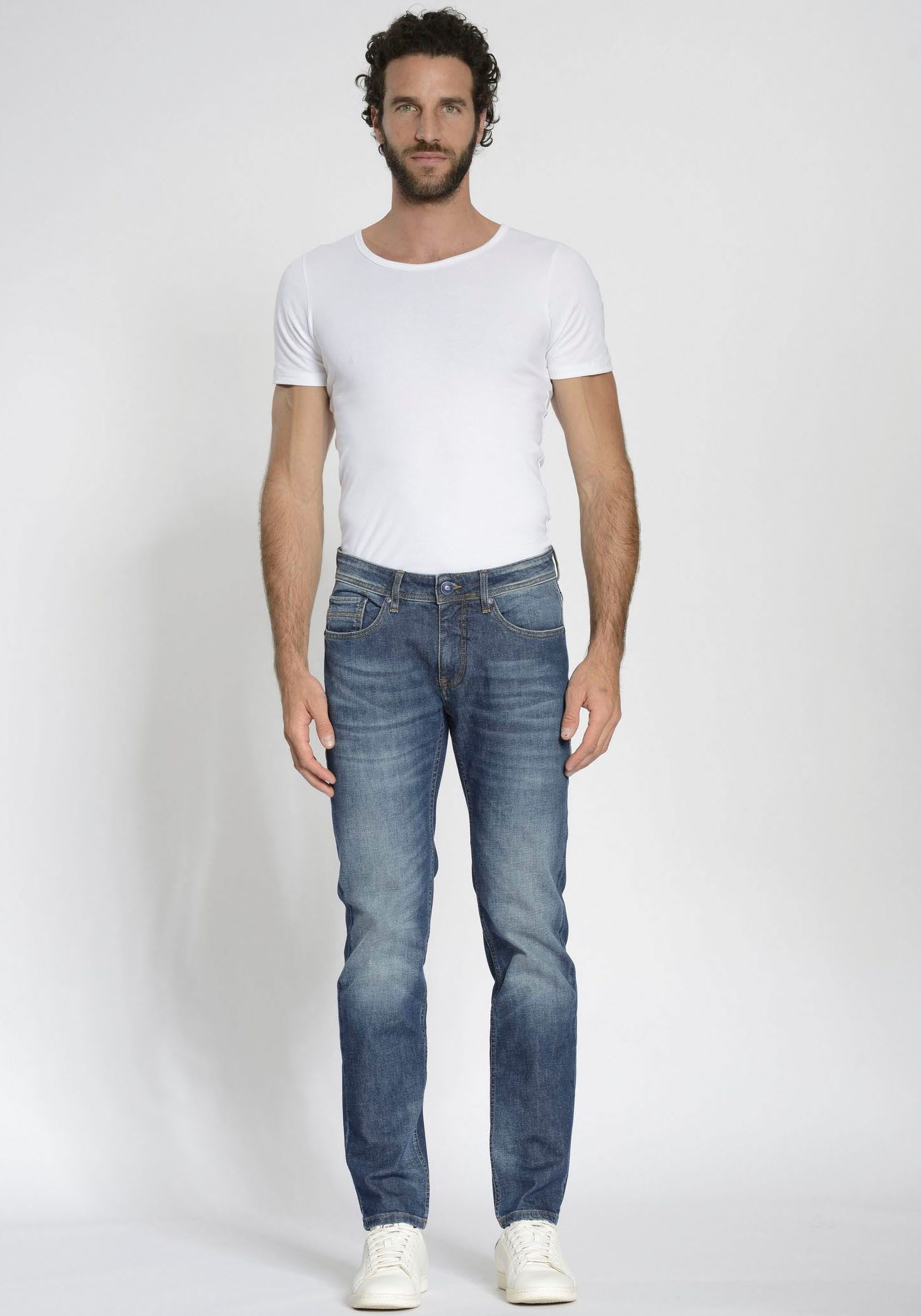 GANG 5-pocket jeans 94NICO in twee verschillende broeklengtes in 5-pocket stijl heren slim fit jeans maat 31 blauw