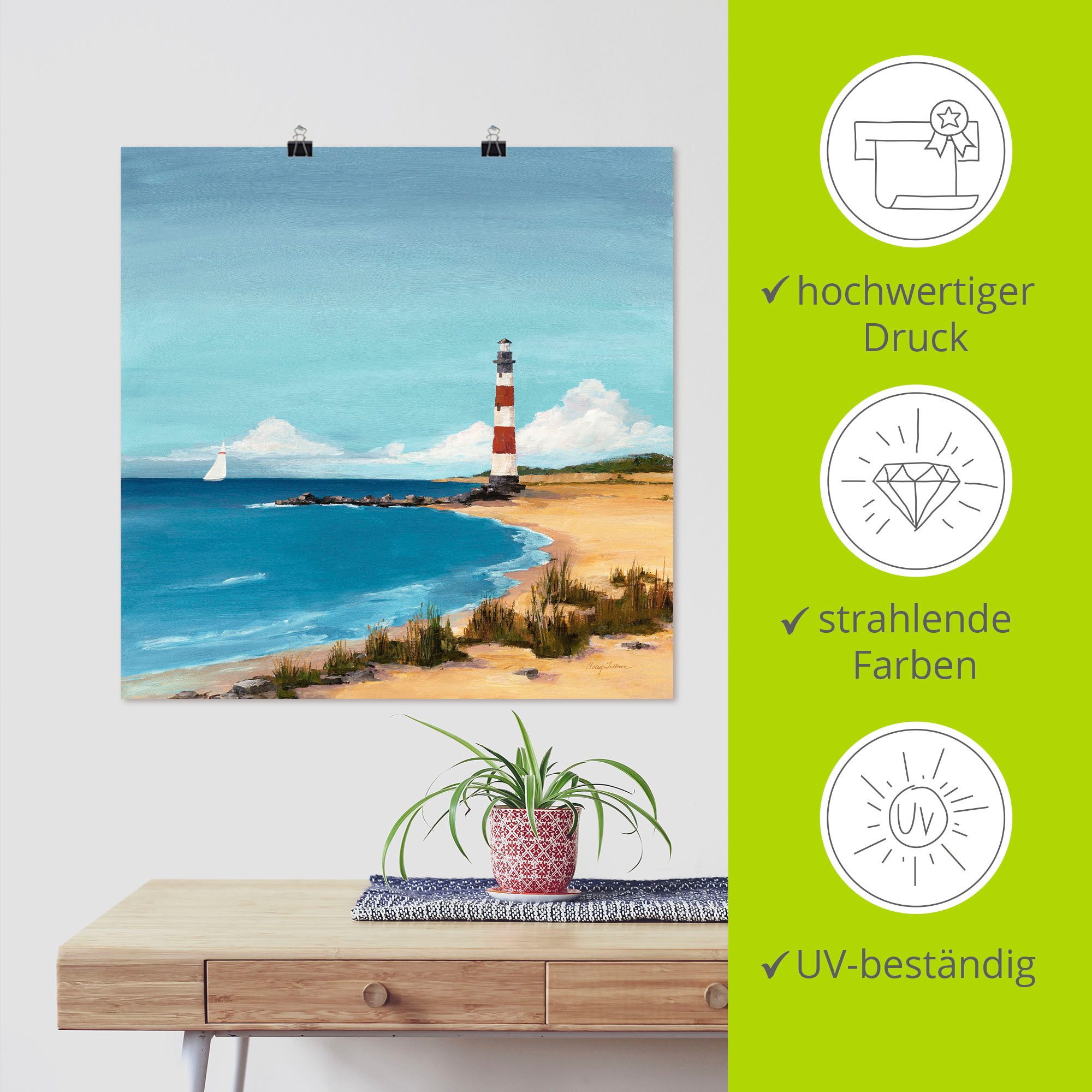 Artland Poster Zandpunt als artprint op linnen, muursticker of poster in verschillende maten