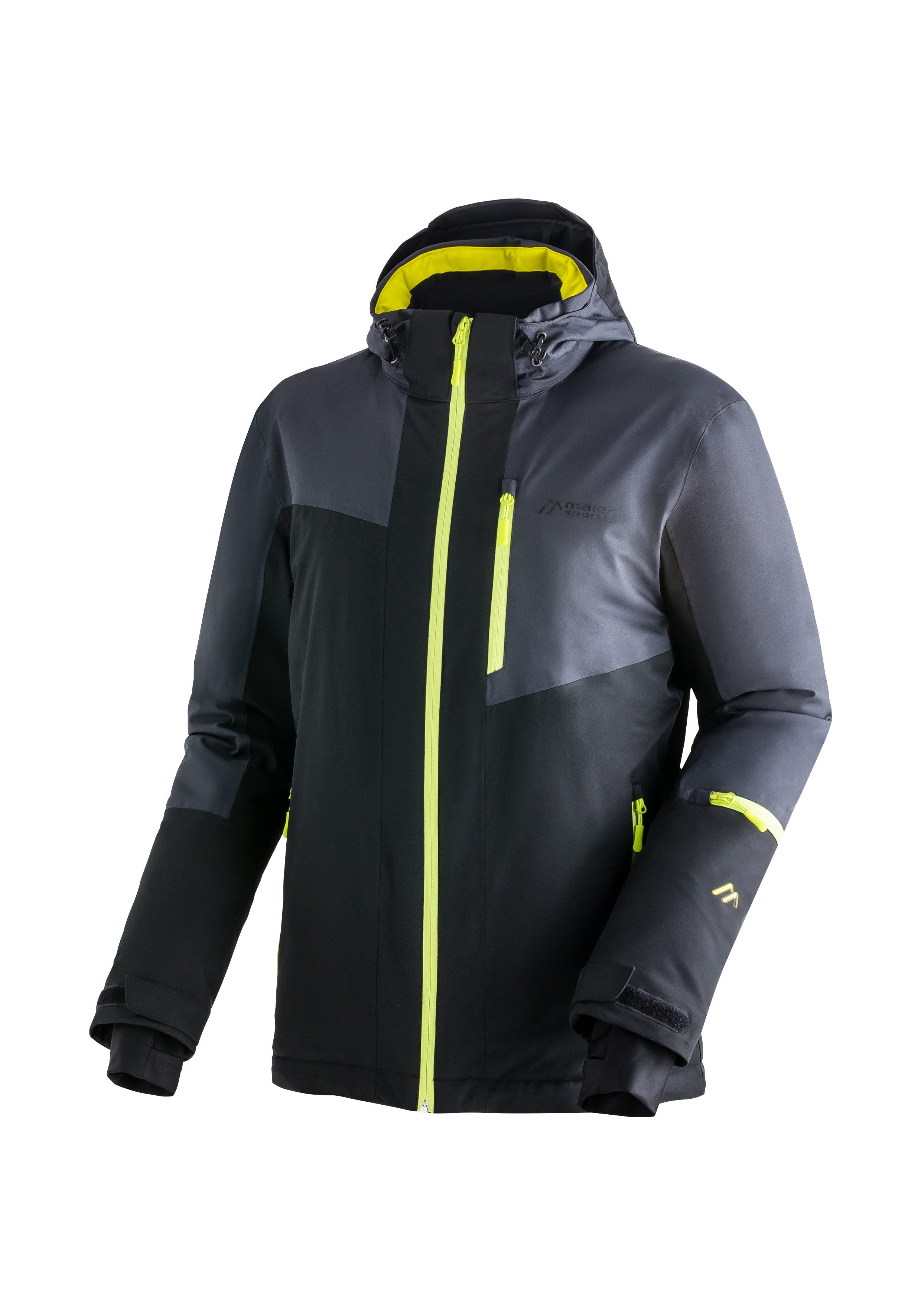 Maier Sports Ski-jack MONZABON M 2.0 Heren winterjas wind waterdicht 3 ritszakken en capuchon regular fit