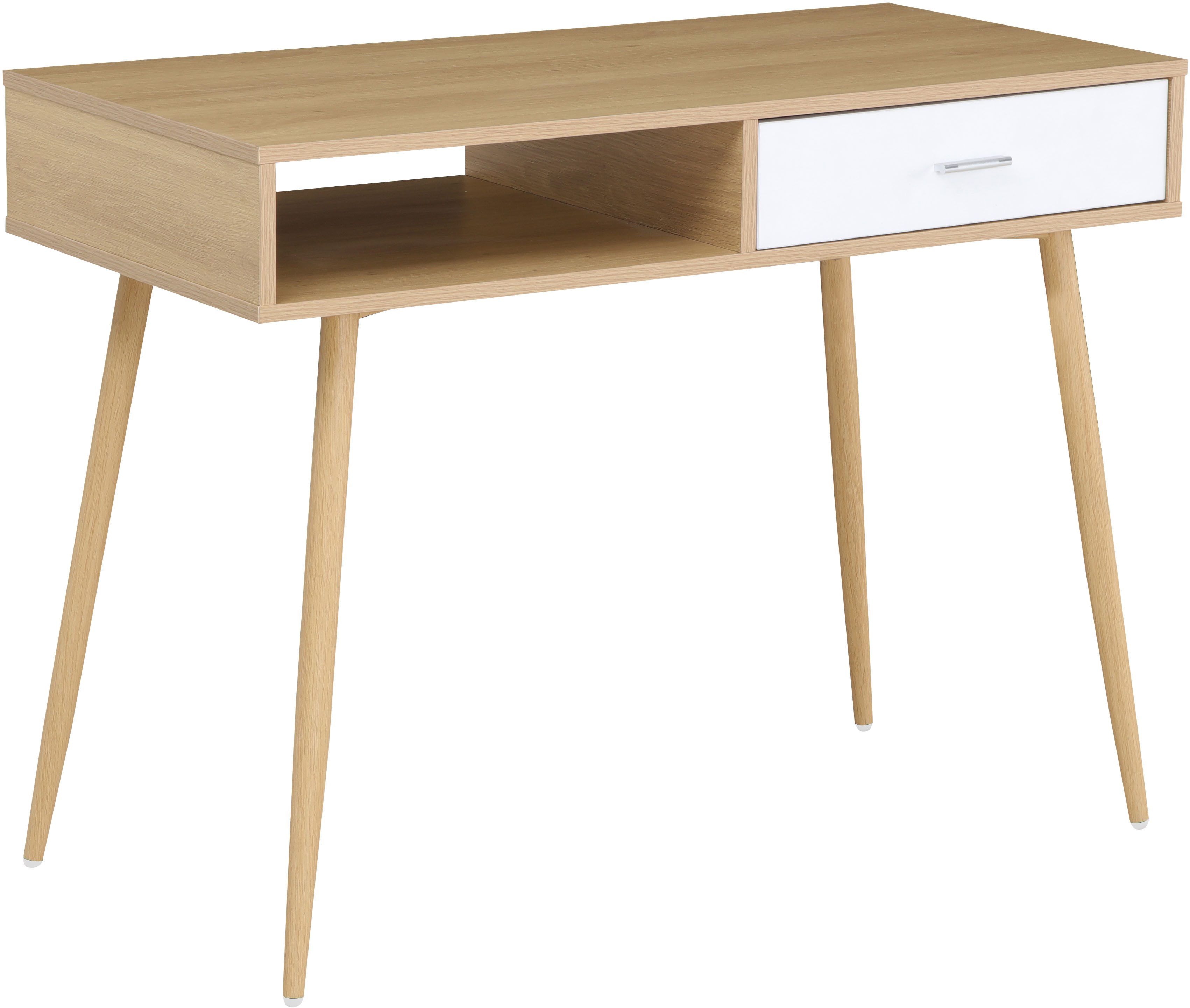 INOSIGN Bureau Tuuri in scandi-look, 1 lade met metalen handvat, abs-randen, breedte 100 cm