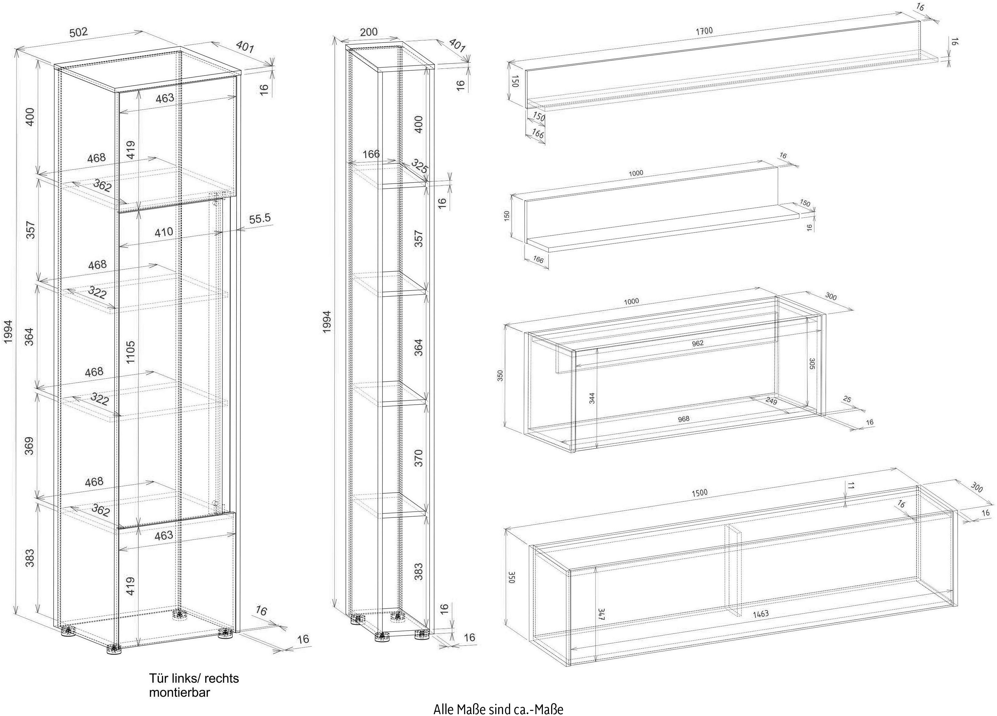 INOSIGN Set kantoormeubelen City/Giron Thuiskantoor (set, 5-delig)