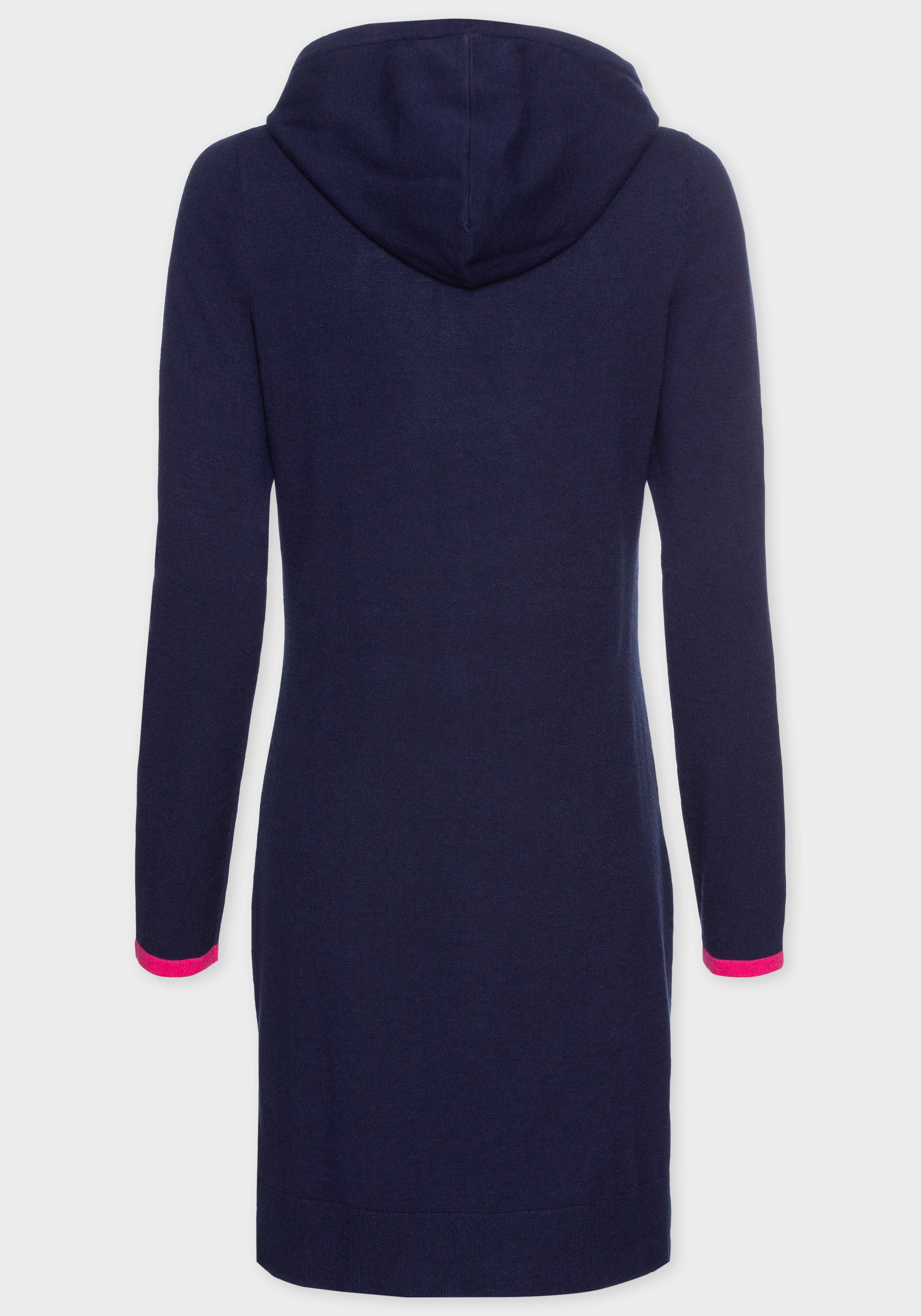 Laura Scott Gebreide jurk met roze kleurdetails