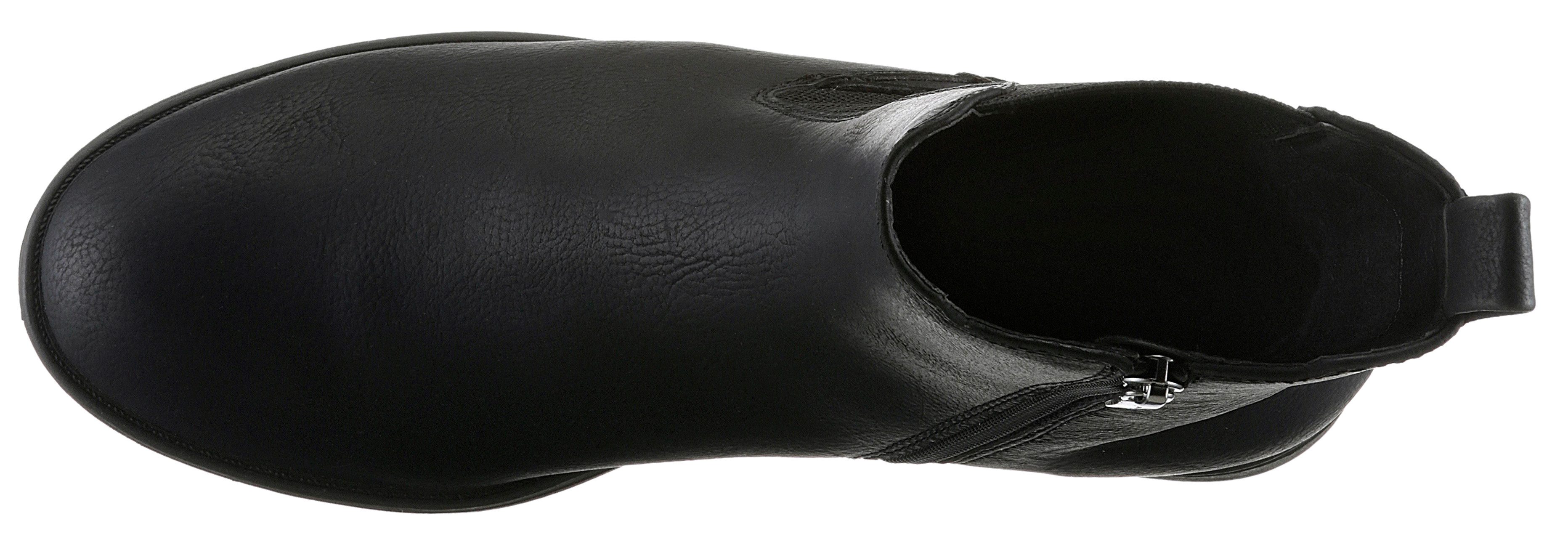 Tamaris Chelsea-boots hakken, enkellaars, zakelijke schoen met t-logo-decoratie