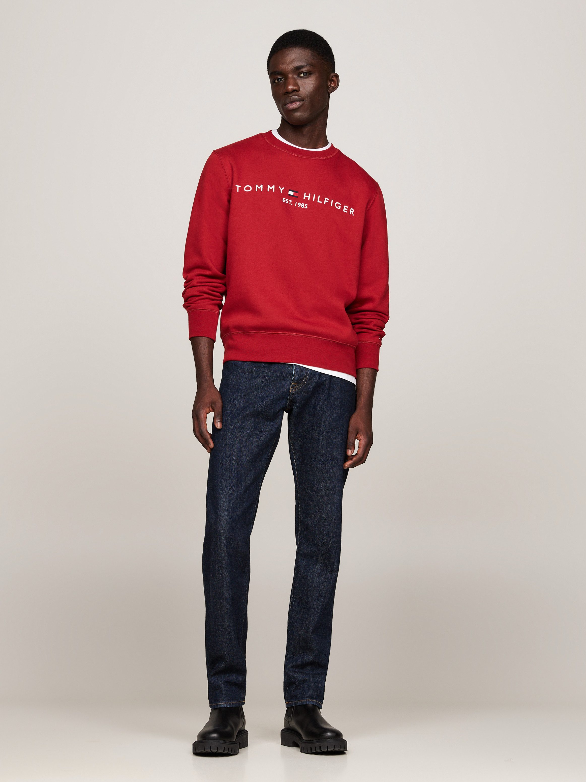 Tommy Hilfiger Sweatshirt TOMMY LOGO SWEATSHIRT met klassieke ronde hals