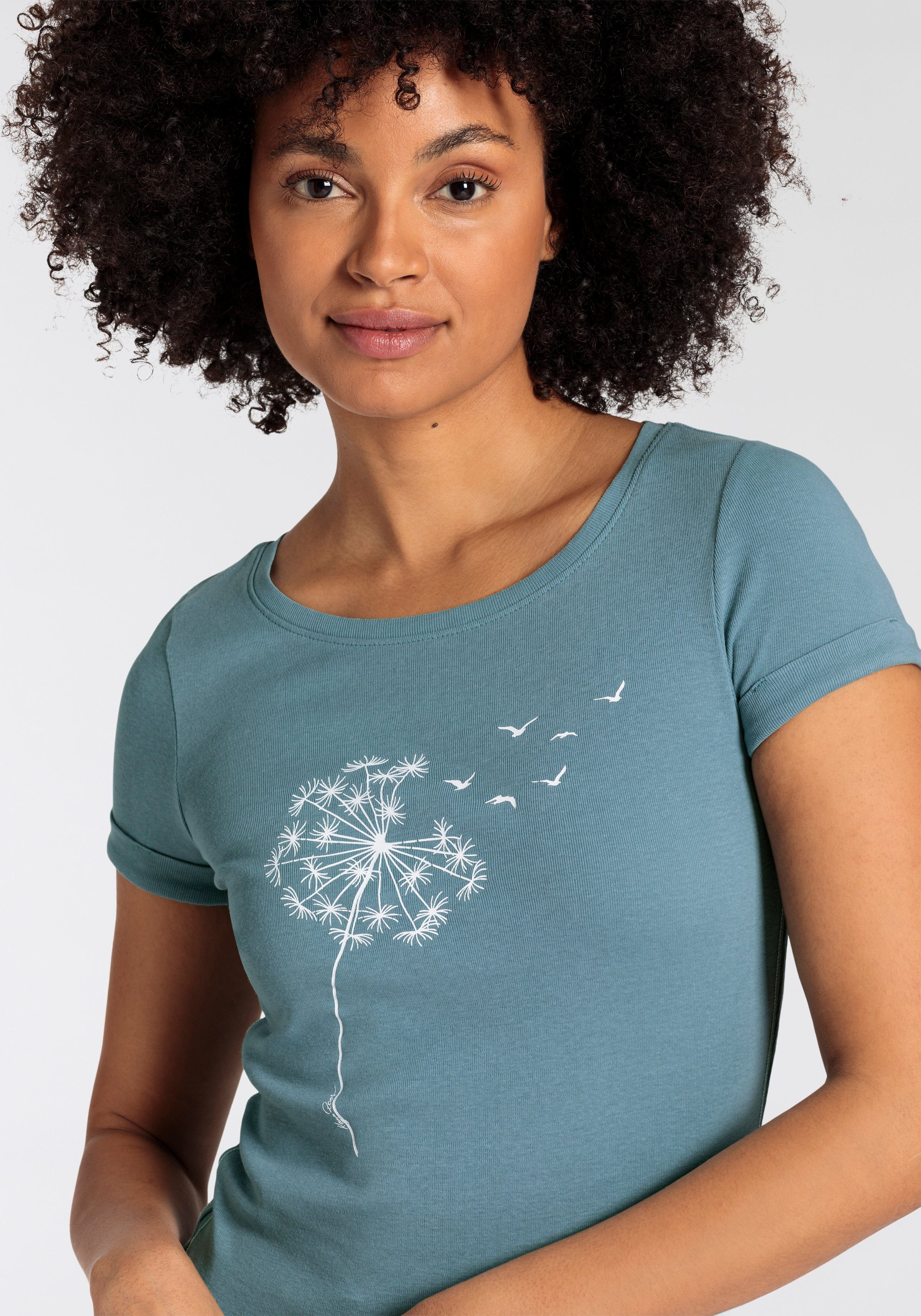KangaROOS Shirt met korte mouwen Korte mouw, figuurnauwkeurige pasvorm, bedrukt ontwerp