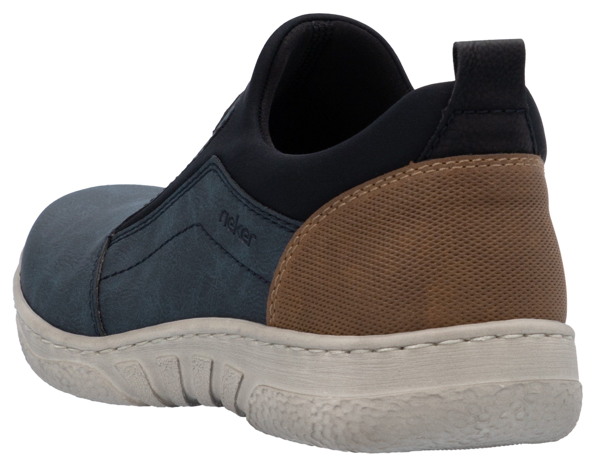 Rieker Slip-on sneakers , vrijetijdsschoen, lage schoen, sneaker met elastische band, om in te stappen