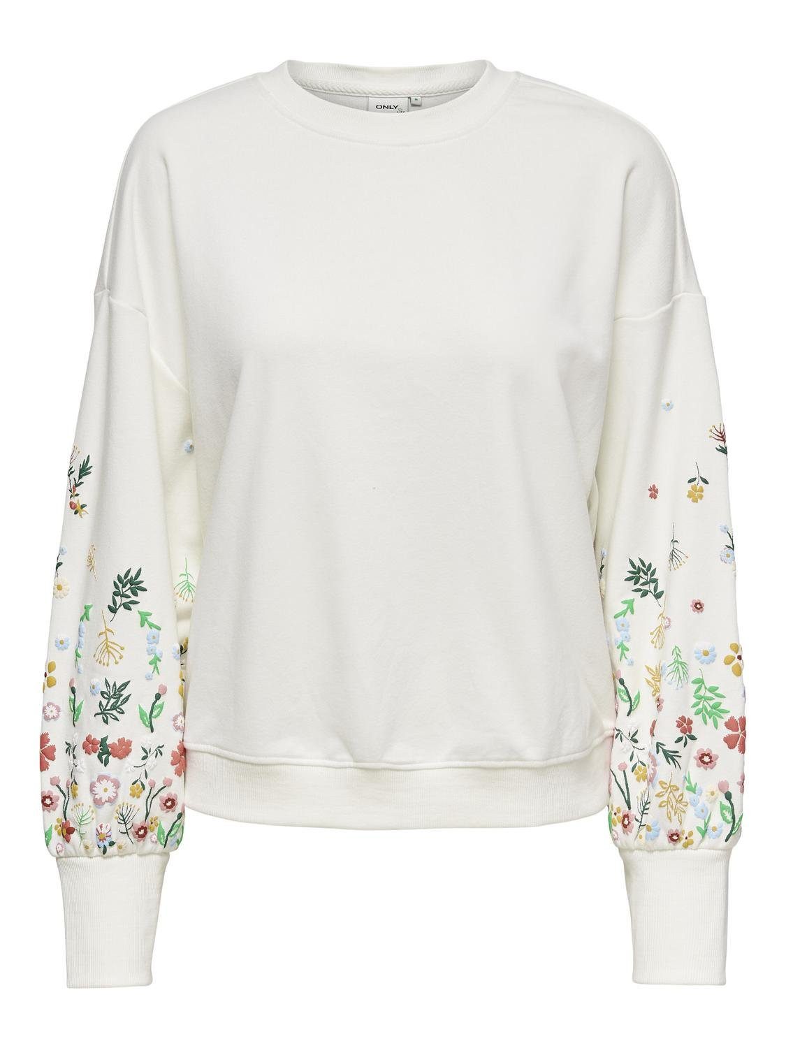 Only Sweatshirt ONLBROOKE L S O-NECK FLOWER SWT