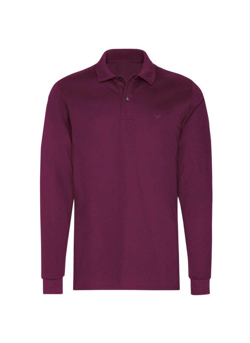 Trigema Poloshirt lange mouw poloshirt met mouwboorden (1-delig)