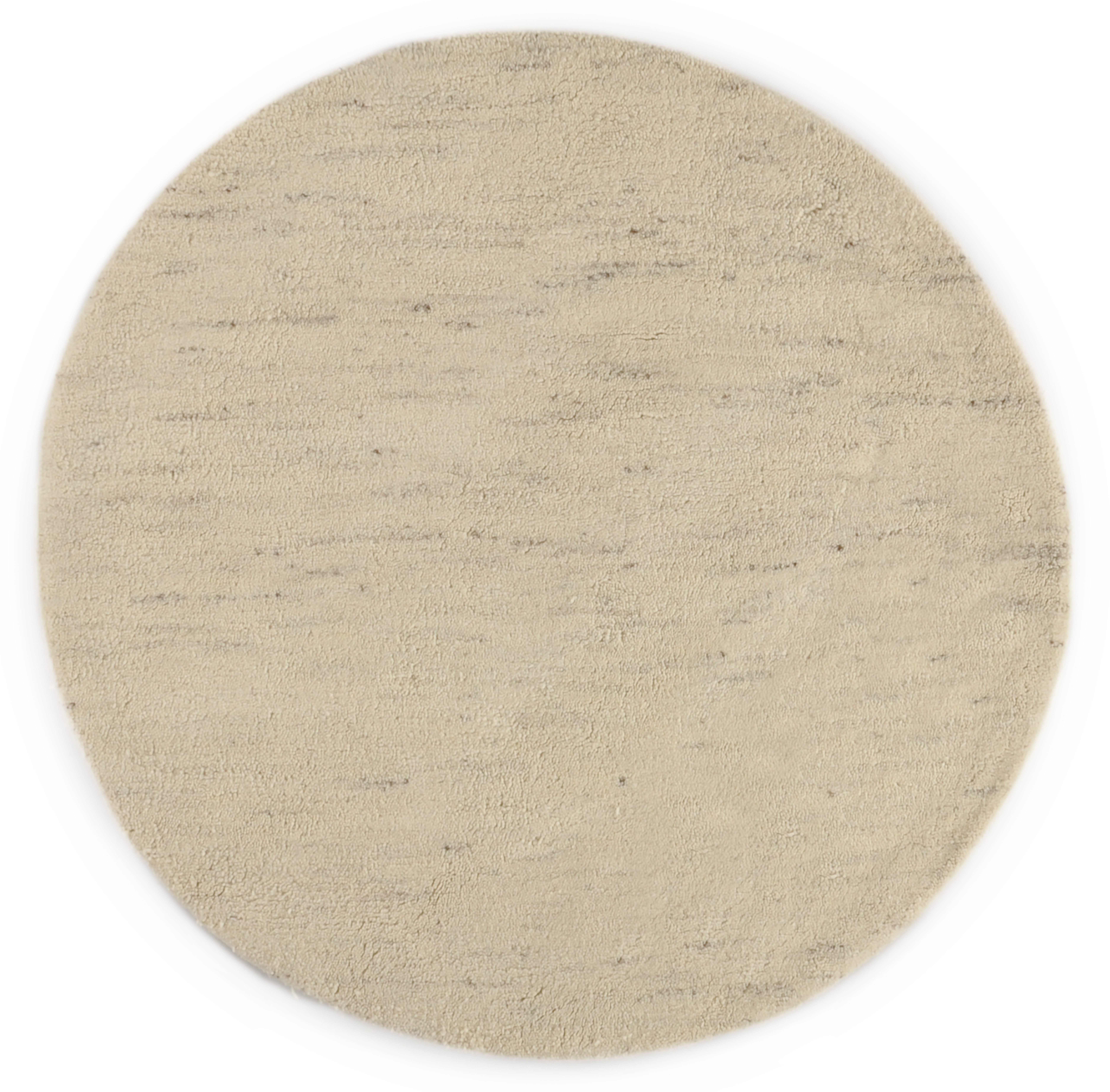 THEKO Wollen kleed Taza Royal echte berber uit marokko, zuiver scheerwol, met de hand geknoopt wollen vloerkleden maat Ø 150 cm x 24 mm beige