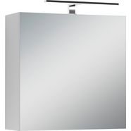byliving spiegelkast spree breedte 60 cm, 1-deurs, met ledverlichting en schakelaar--stekkerdoos, met praktische legplanken wit