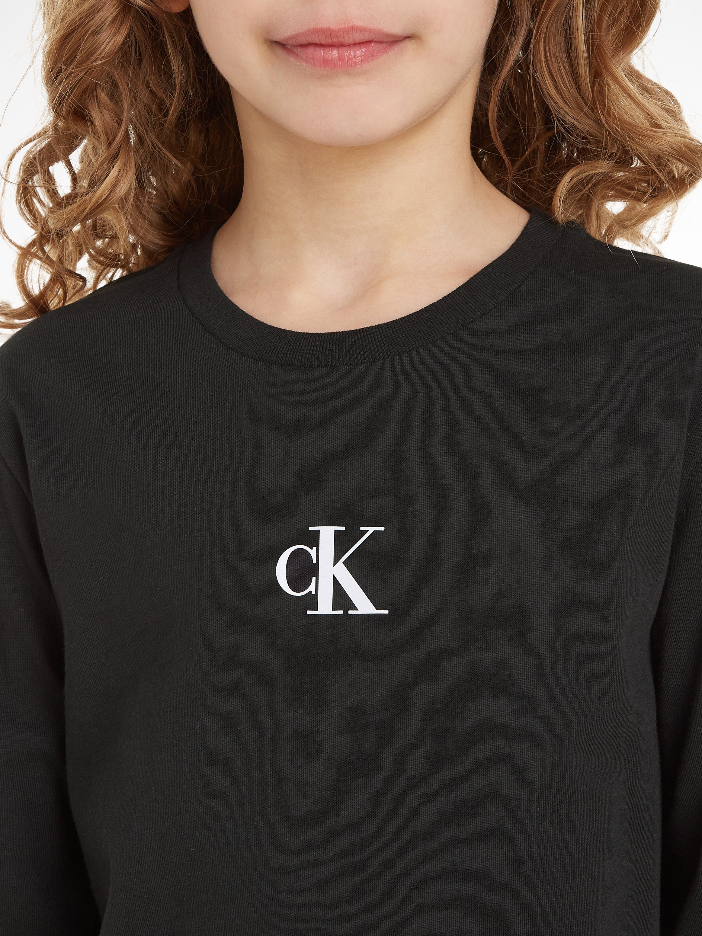 Calvin Klein Shirt met lange mouwen CK LOGO LS T-SHIRT voor kinderen tot 16 jaar