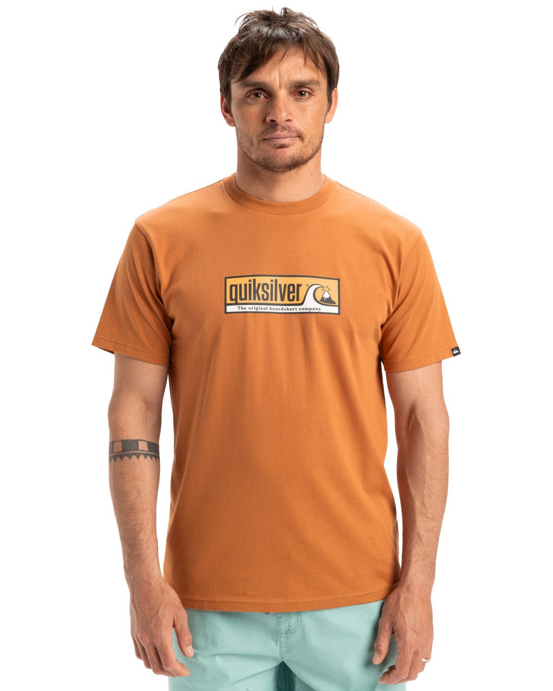 Quiksilver T-shirt Evo Endless heren t-shirts maat XS bruin