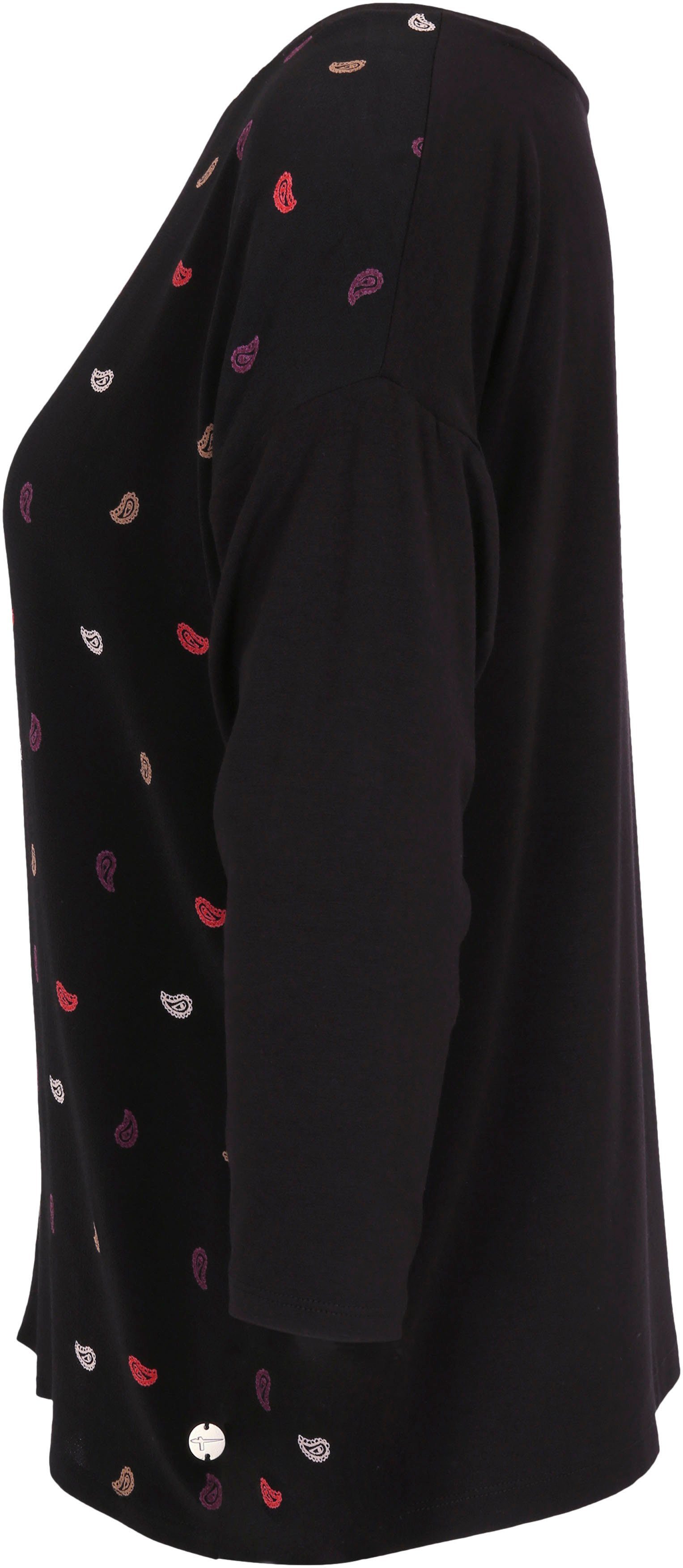 Tamaris Shirt met 3/4 mouwen met merklabel van tamaris - nieuwe collectie