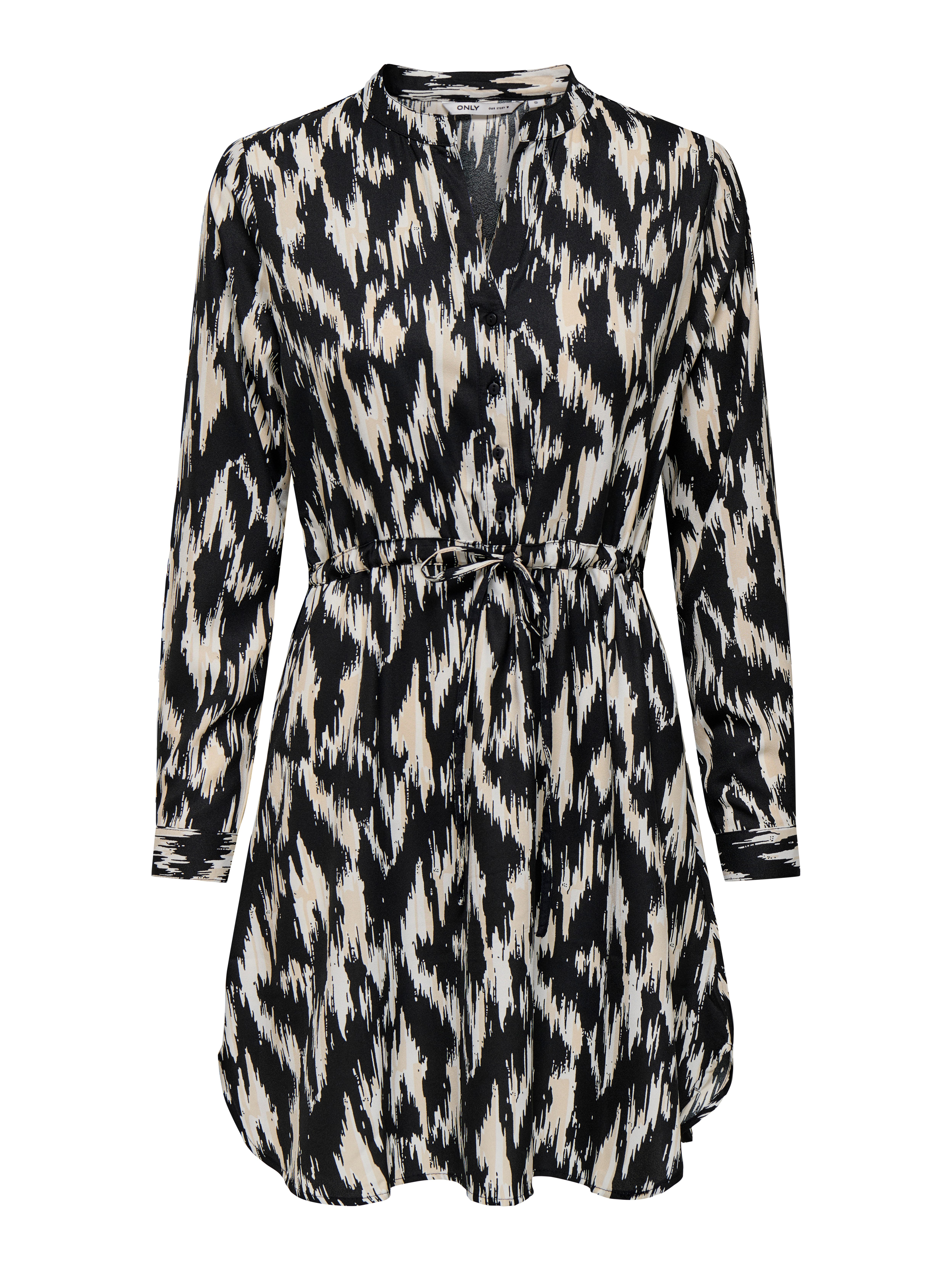 Only Gedessineerde jurk ONLCORY L/S V-NECK TUNIC