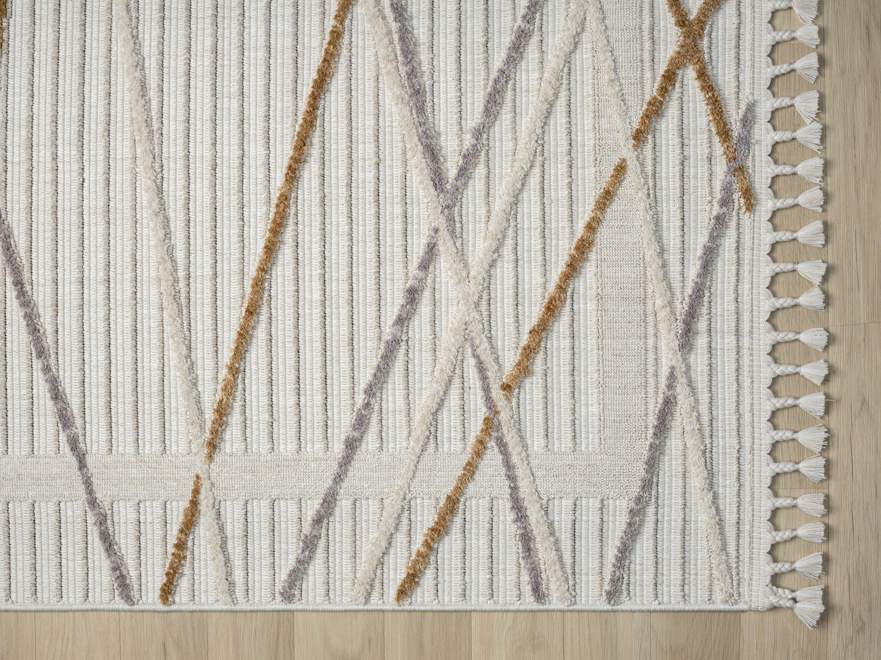 Myflair Möbel & Accessoires Vloerkleed Luana 1 voorraadopruiming Kortpolig, sisal-look, hoog-laag effect, met franjes, bijzonder zacht