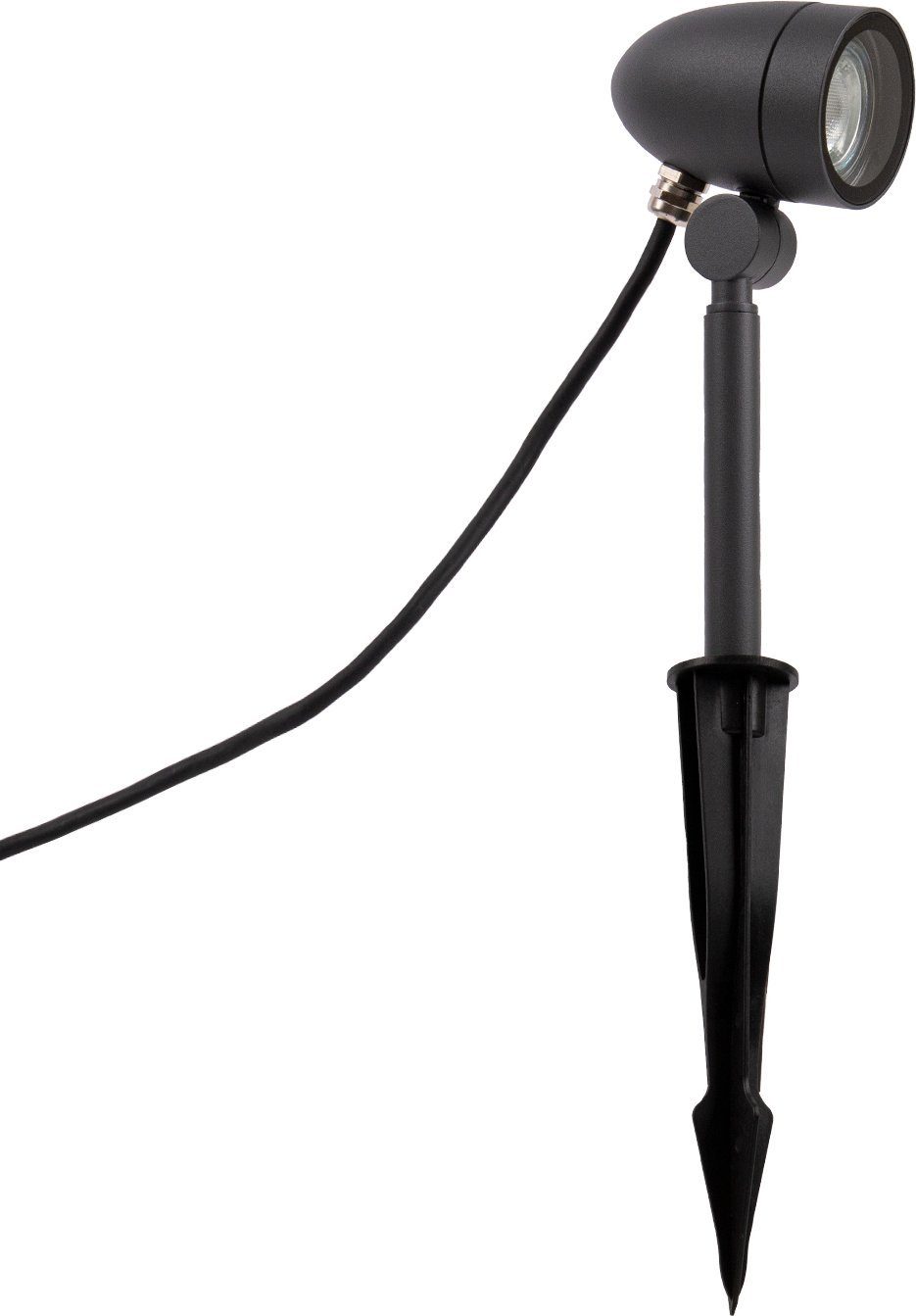 Paco Home Tuinlamp Luspo Outdoor lamp grondpen lamp spot GU10 kabel 1,5m met stekker tuinlampen maat - zwart