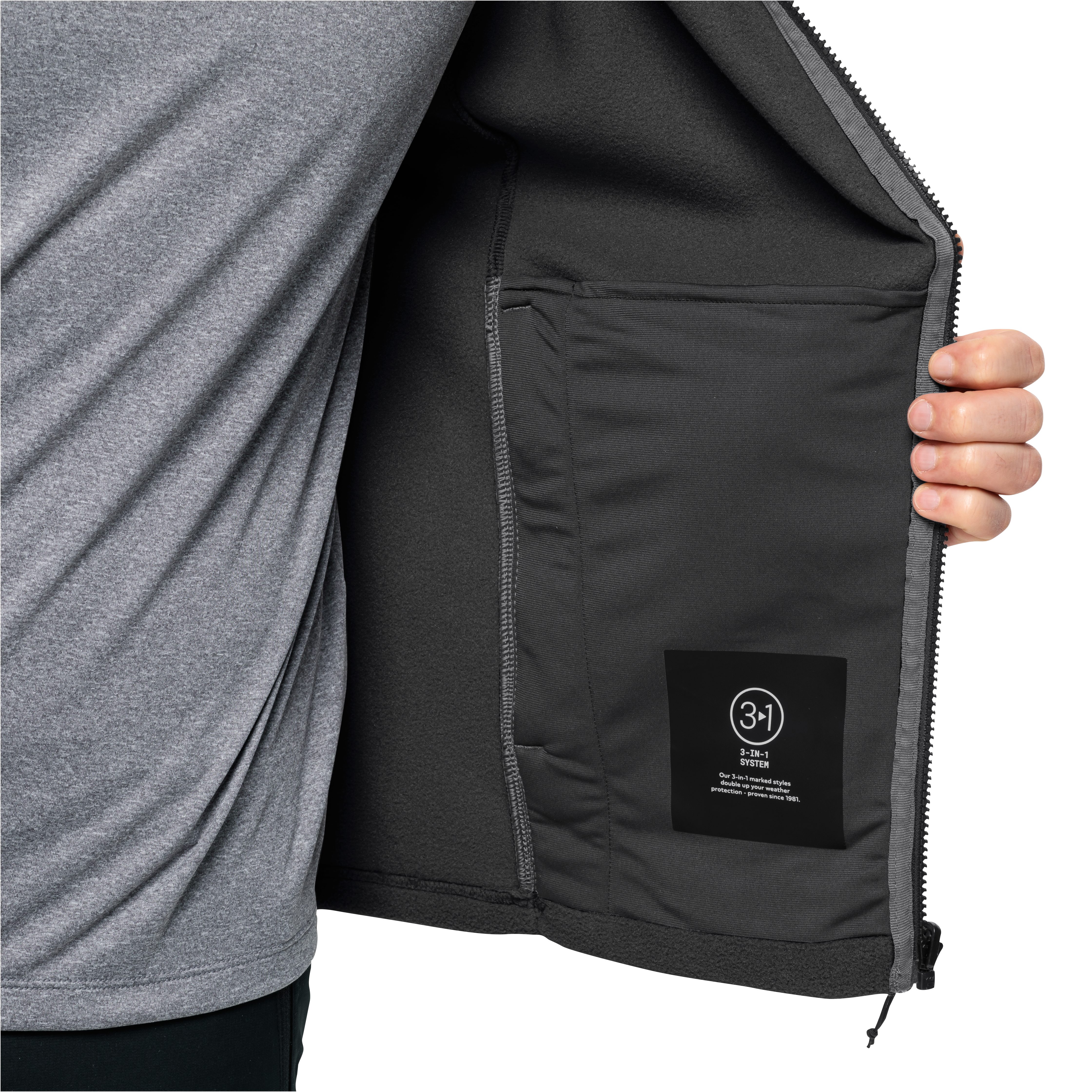 Jack Wolfskin Fleecejack WINTERSTEIN FZ M uit polartec 200, gedeeltelijk gerecycled