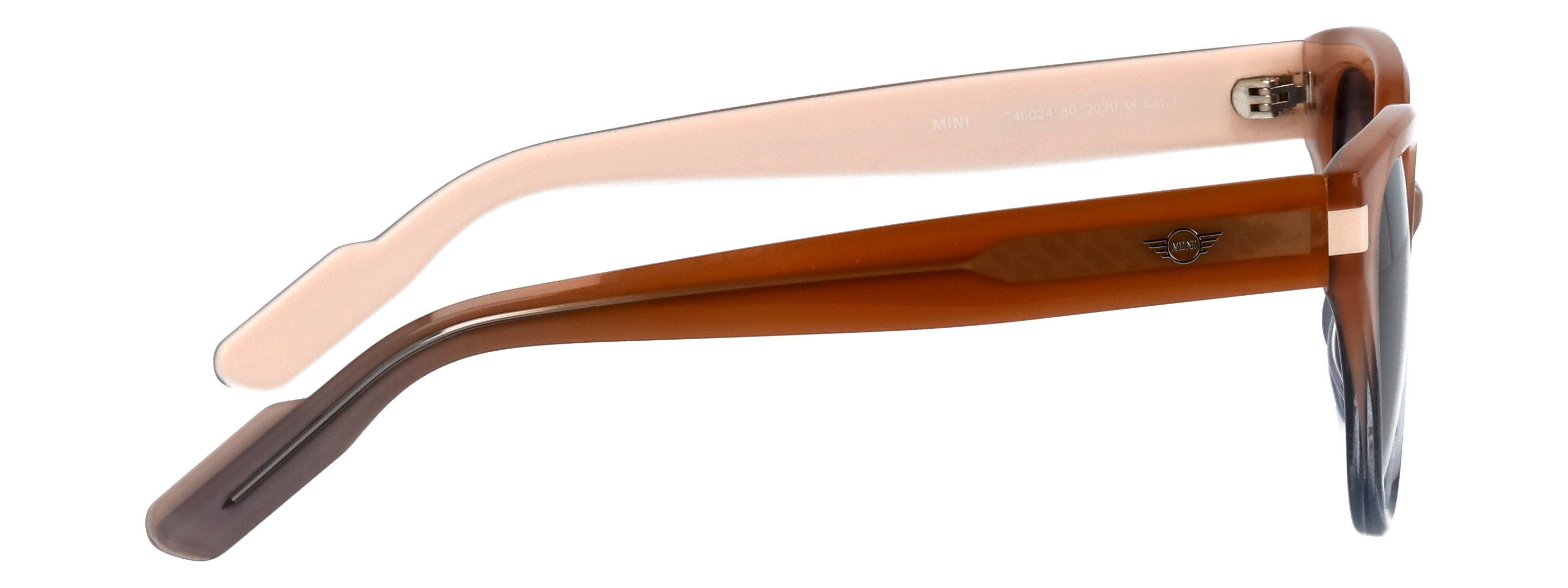 MINI EYEWEAR Zonnebril 746024 Vorm Panto, MINI Wing logo op de bril en glas, adc uv 400
