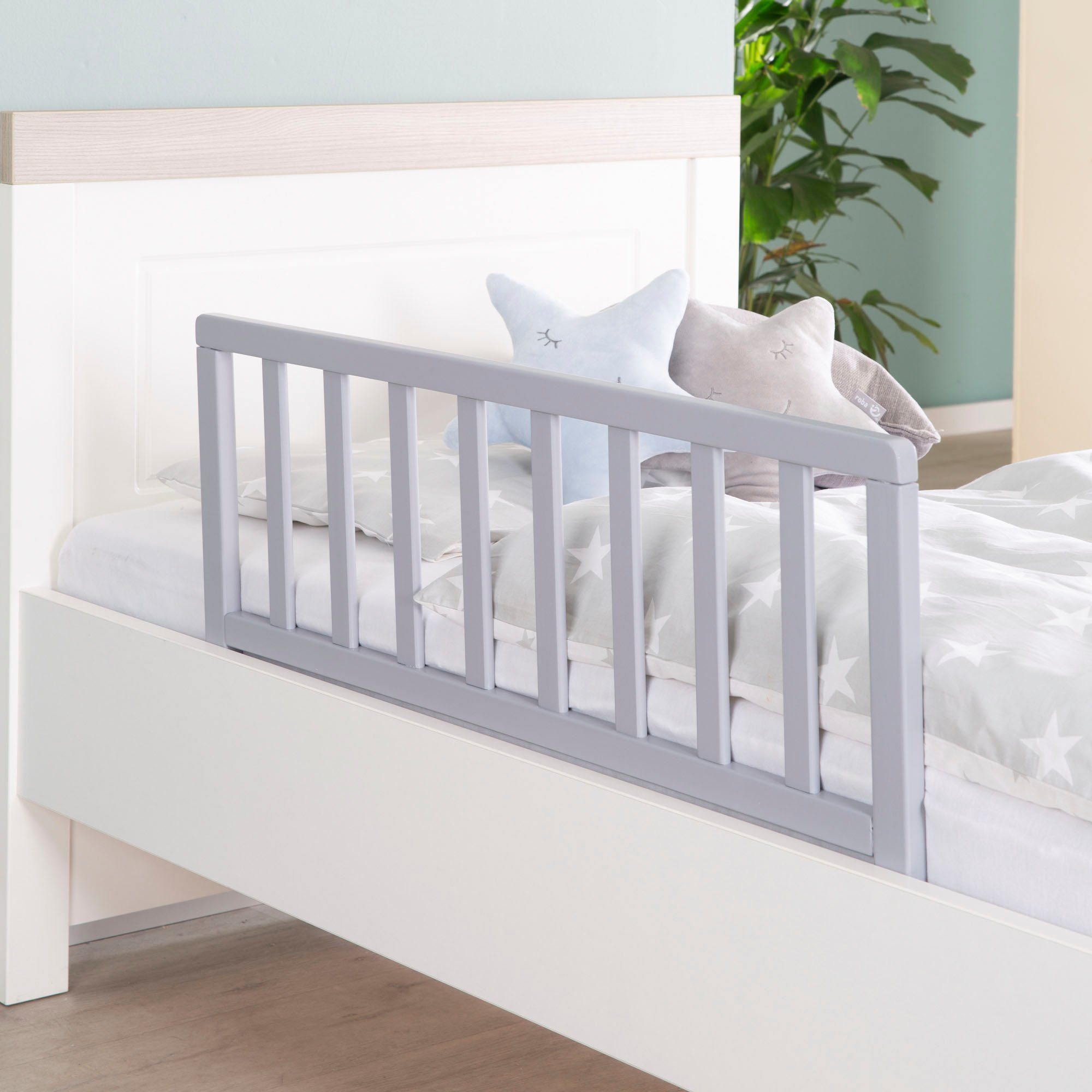 Roba® Bedhekje Bedbeschermingshekje 90 cm, taupe