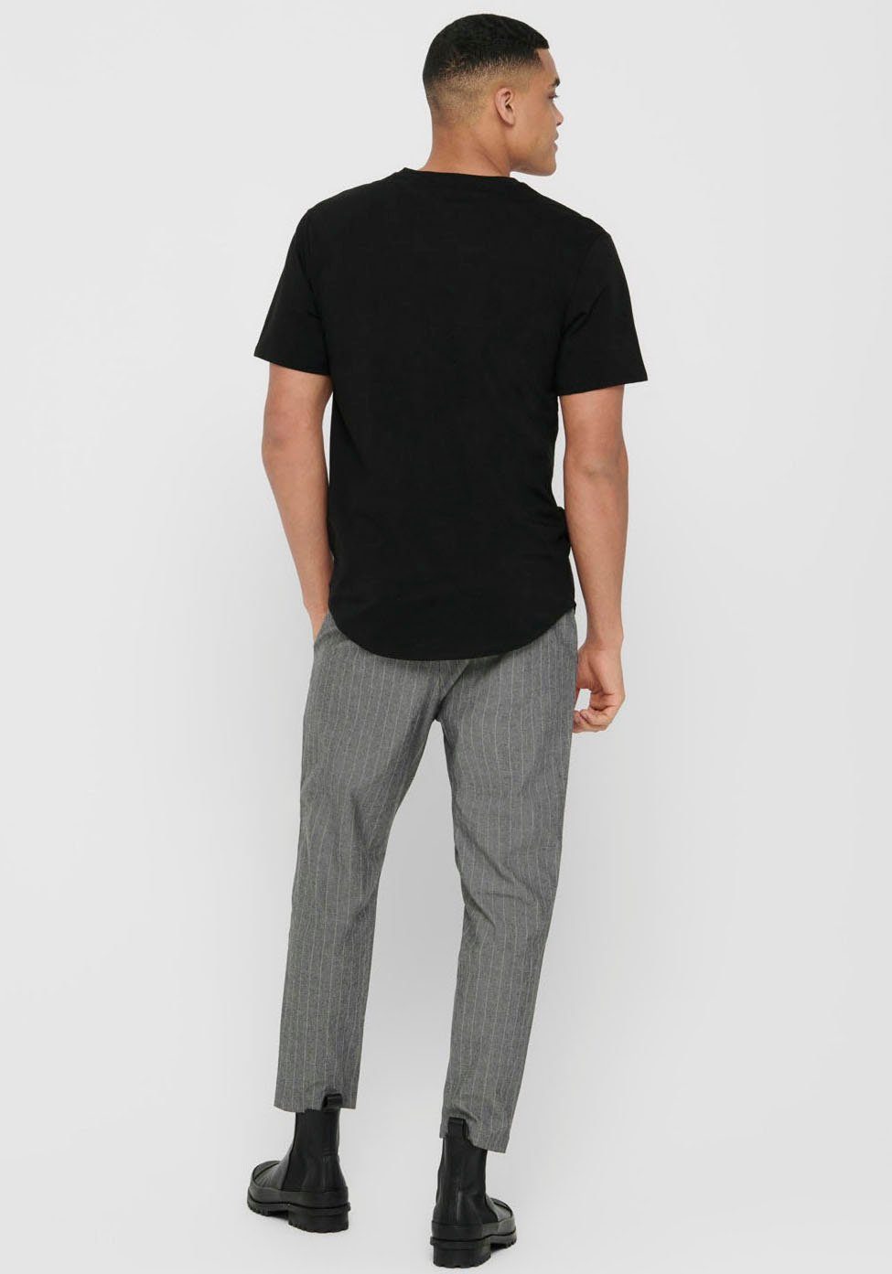 ONLY & SONS Shirt met ronde hals ONSMATT LONGY TEE