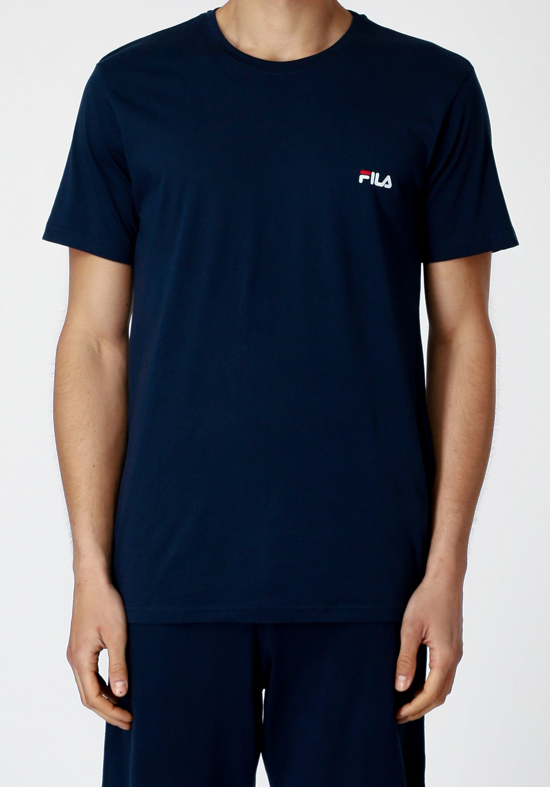 Fila Shortama Broek met elastische logoband en kortarmshirt (2-delig, 2-delig)