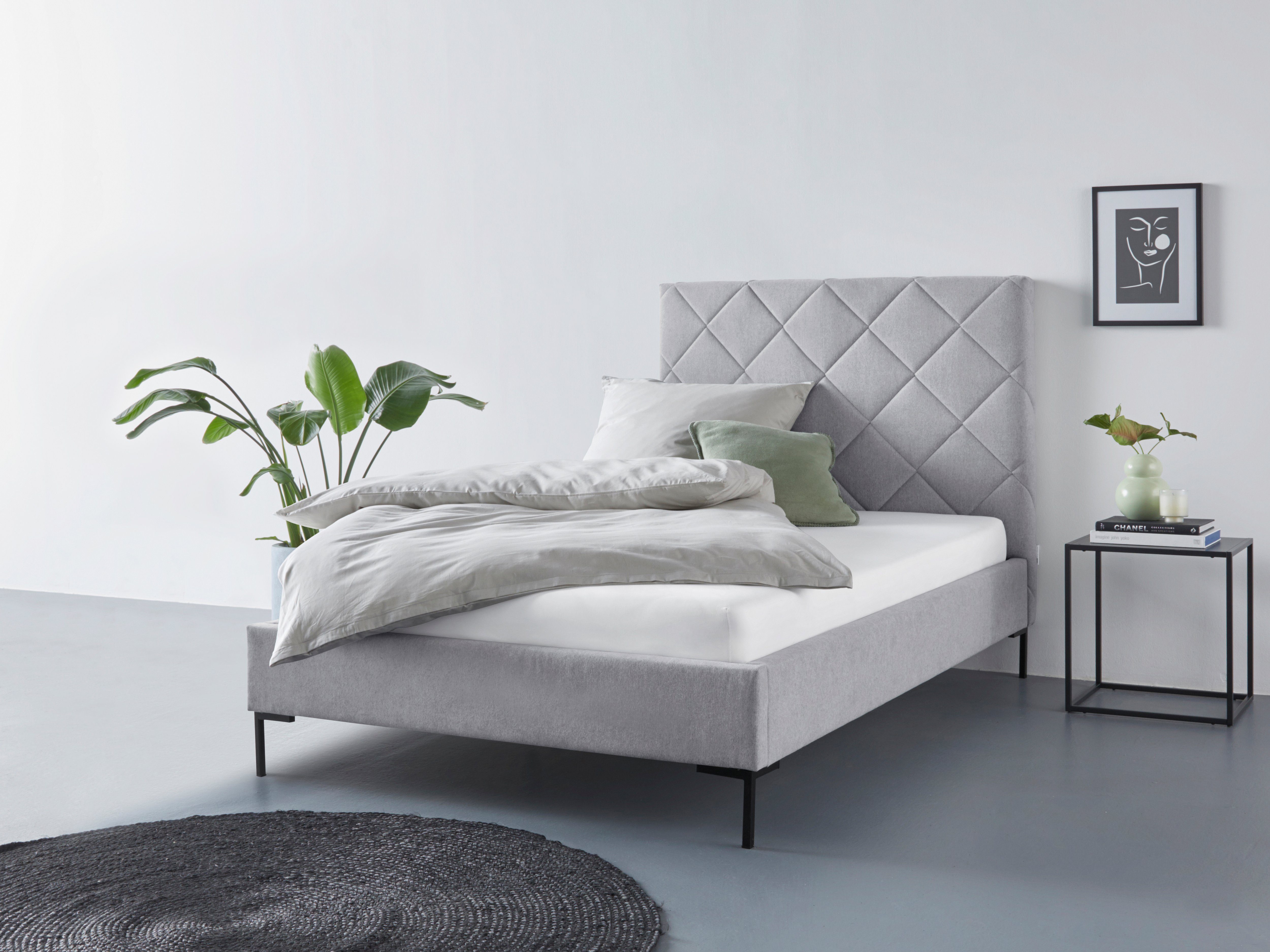 Guido Maria Kretschmer Home&Living Gestoffeerd bed CHARLOTT Modern bekleed bed met of zonder lattenbodem